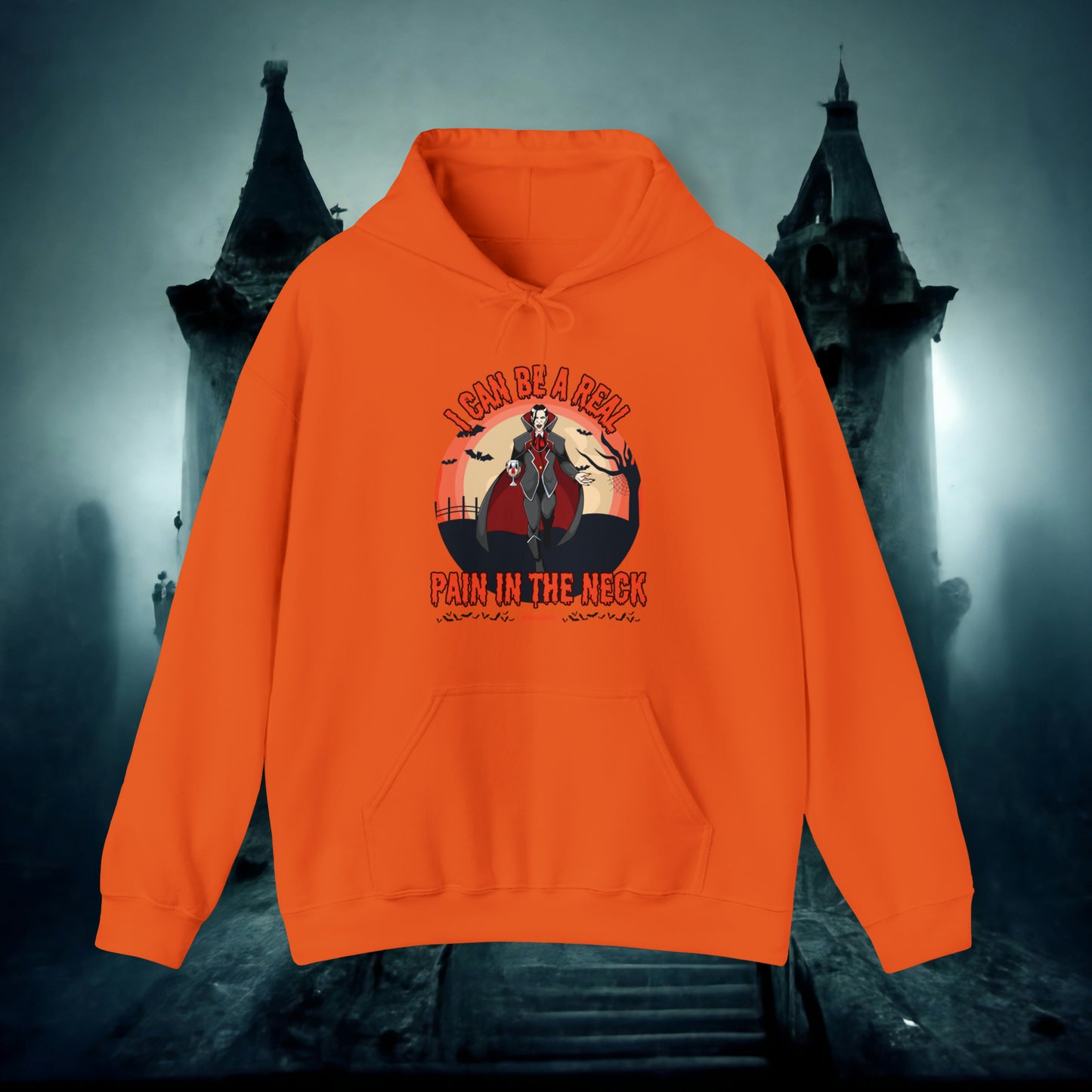 I Can Be A Real Pain In The Neck Muahahaha Vampire Dracula Funny Halloween Hoodie