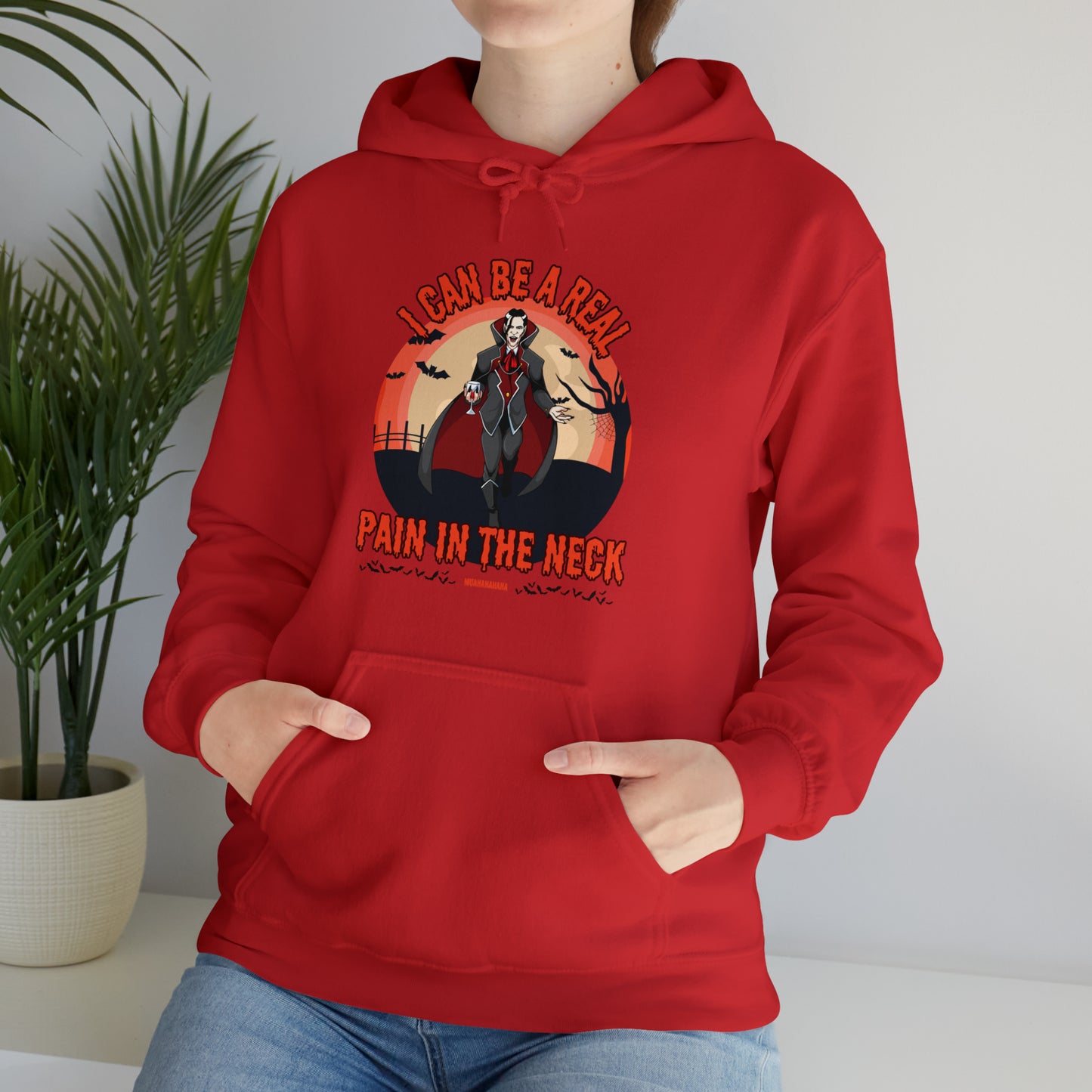 I Can Be A Real Pain In The Neck Muahahaha Vampire Dracula Funny Halloween Hoodie