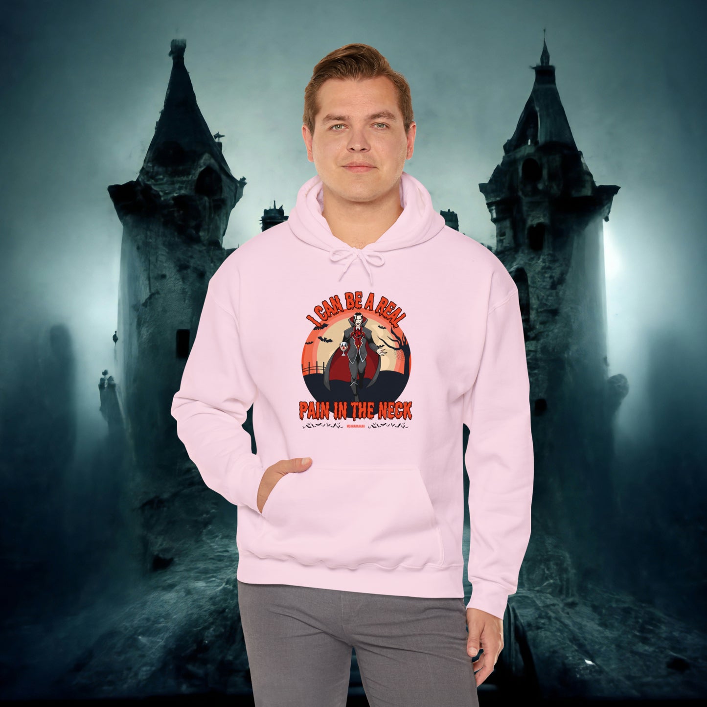 I Can Be A Real Pain In The Neck Muahahaha Vampire Dracula Funny Halloween Hoodie