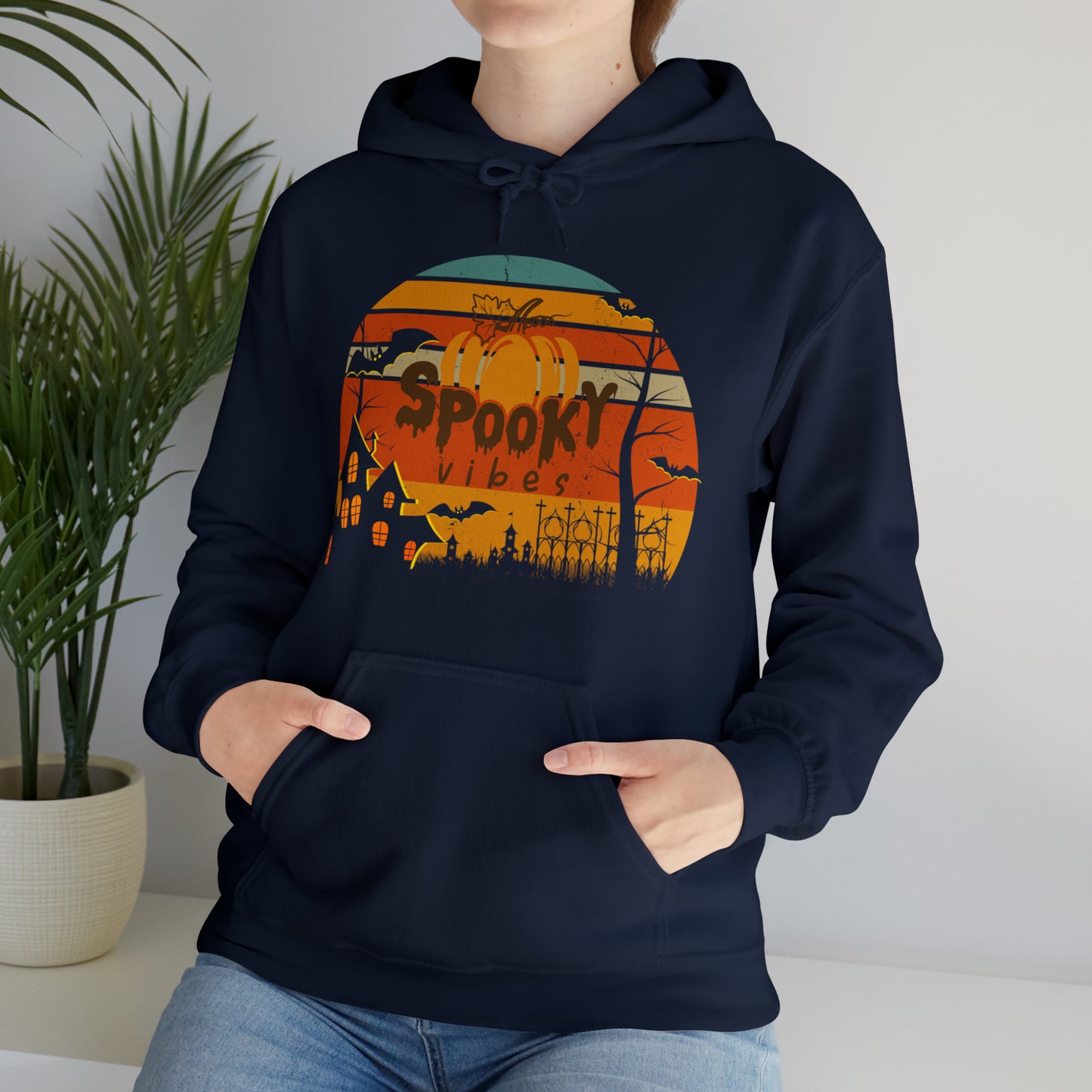 Retro Spooky Vibes Halloween Hoodie