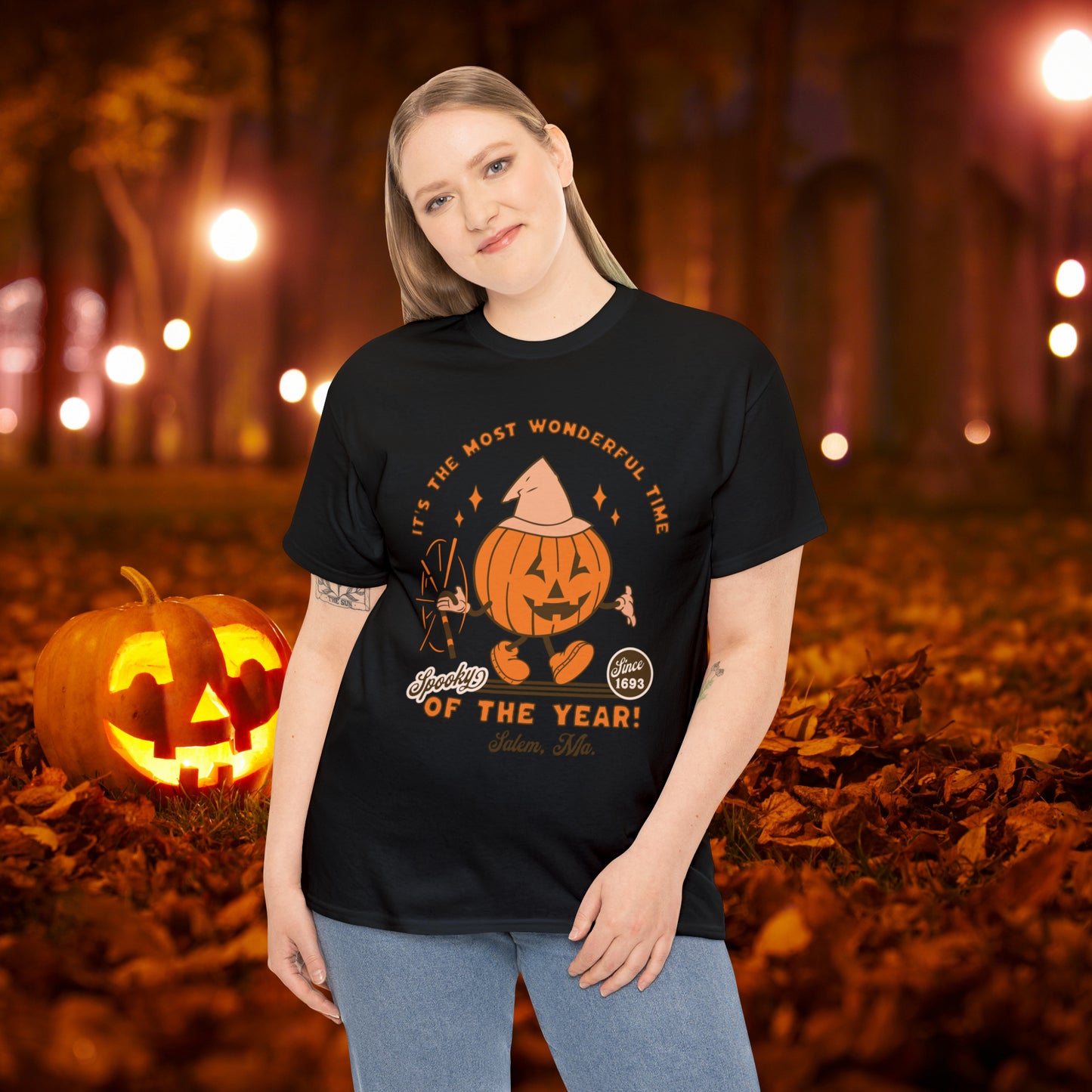 It's The Most Wonderful Time of The Year Spooky Since 1693 Salem, MA Retro Halloween Jack o Lantern Shirt