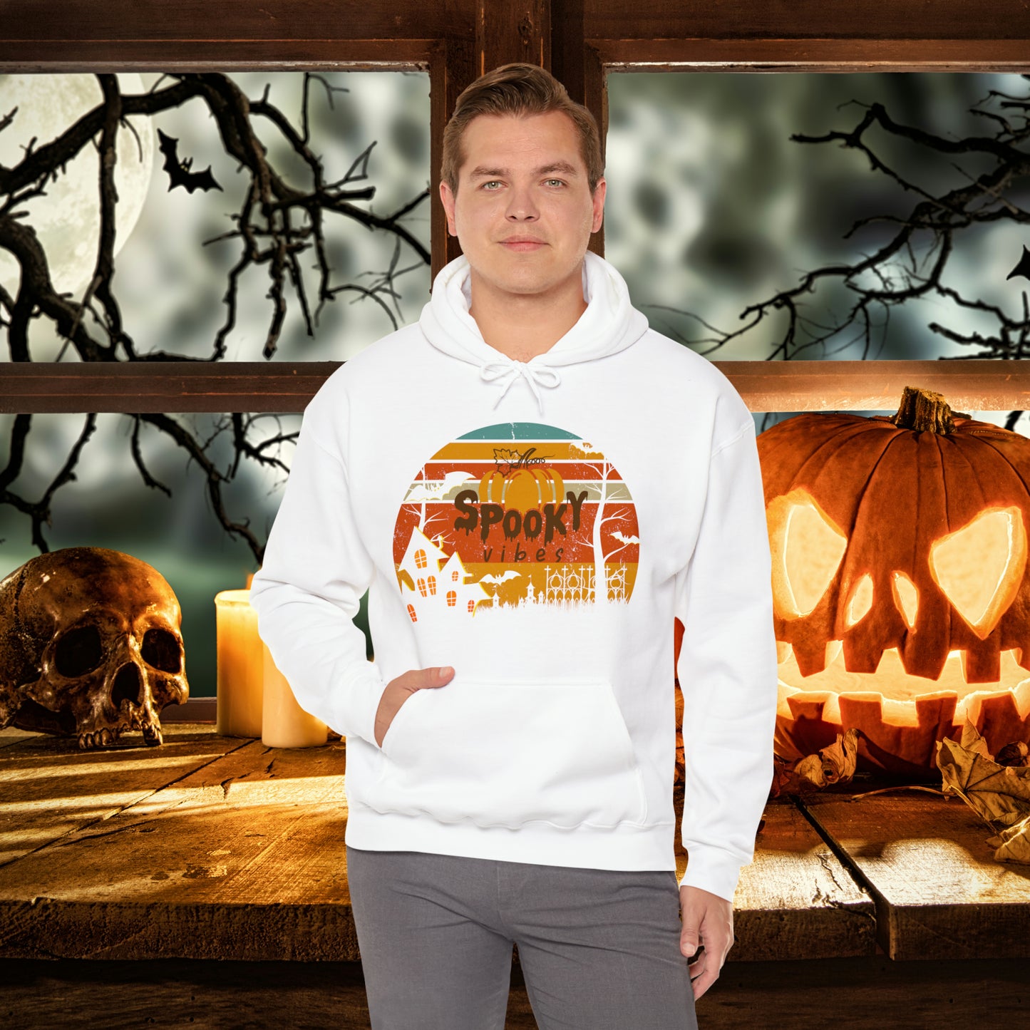 Retro Spooky Vibes Halloween Hoodie