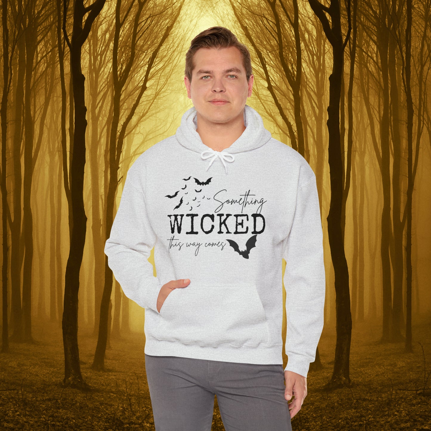 Something Wicked This Way Comes Spooky Hooded Sweatshirt