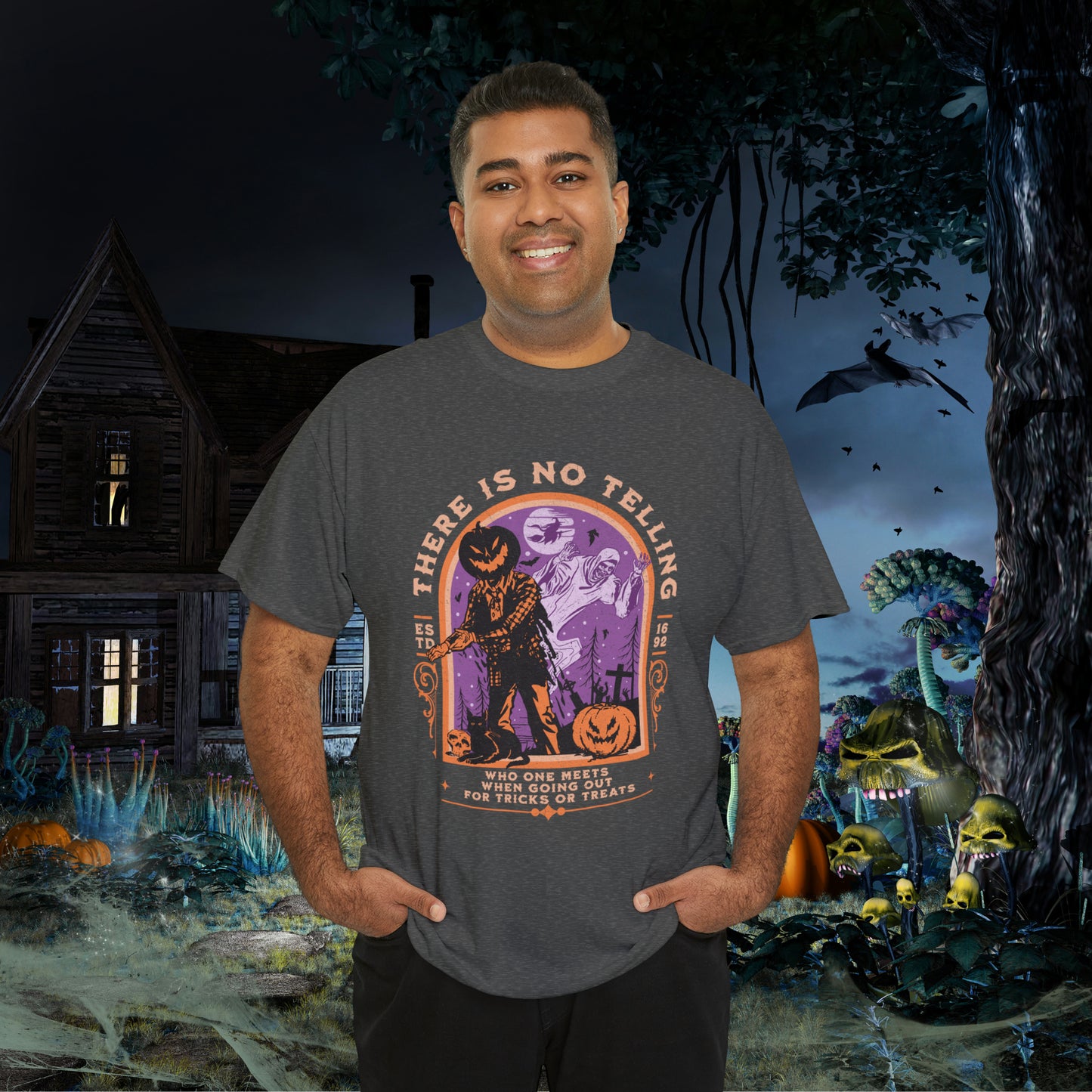 There Is No Telling Who One Meets When Going For Tricks Or Treats Pumpkinhead Spooky Halloween Shirt