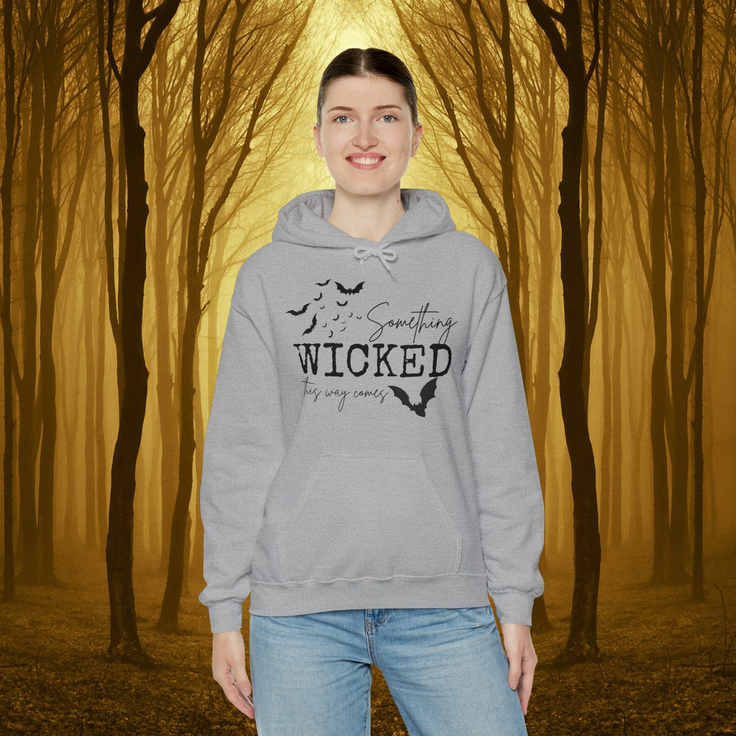 Something Wicked This Way Comes Spooky Hooded Sweatshirt