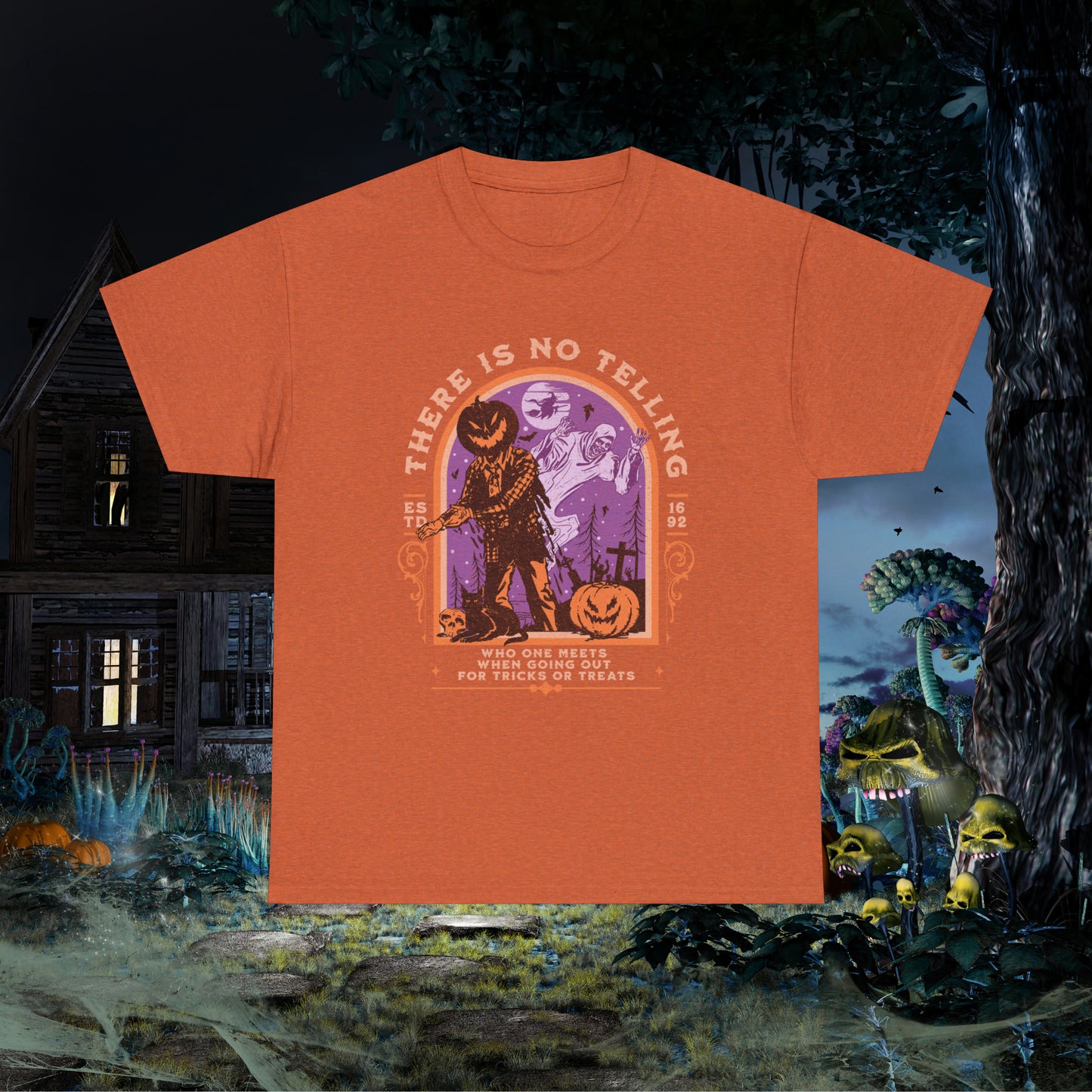 There Is No Telling Who One Meets When Going For Tricks Or Treats Pumpkinhead Spooky Halloween Shirt