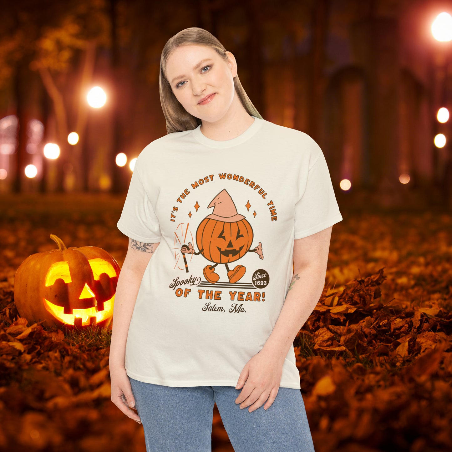 It's The Most Wonderful Time of The Year Spooky Since 1693 Salem, MA Retro Halloween Jack o Lantern Shirt