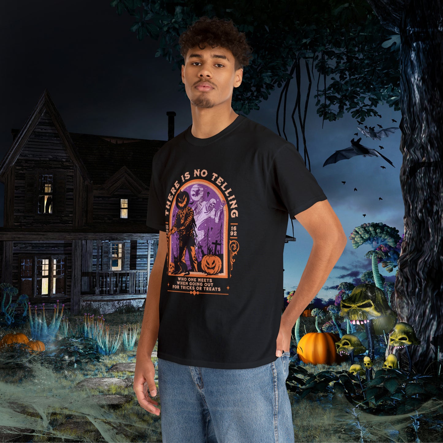 There Is No Telling Who One Meets When Going For Tricks Or Treats Pumpkinhead Spooky Halloween Shirt