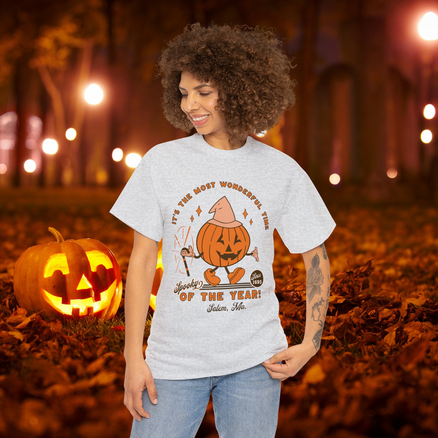 It's The Most Wonderful Time of The Year Spooky Since 1693 Salem, MA Retro Halloween Jack o Lantern Shirt