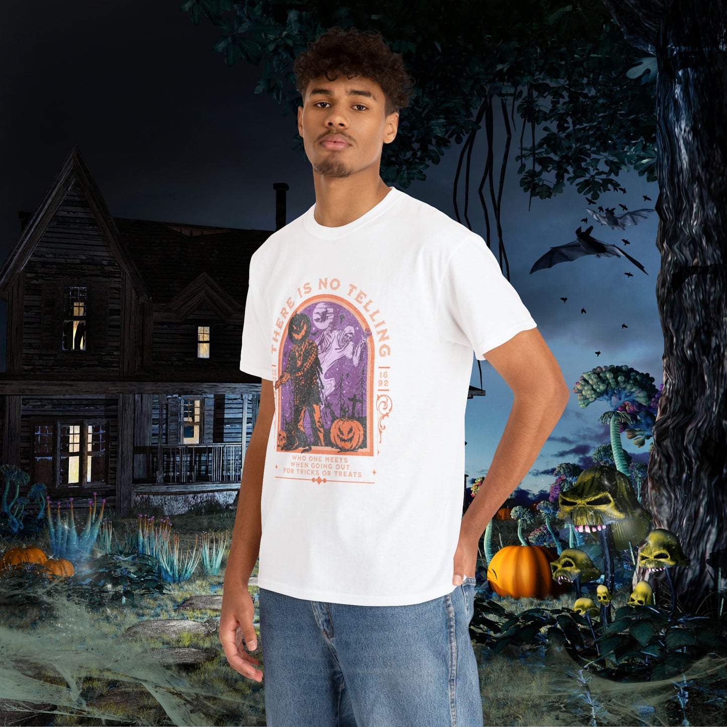 There Is No Telling Who One Meets When Going For Tricks Or Treats Pumpkinhead Spooky Halloween Shirt