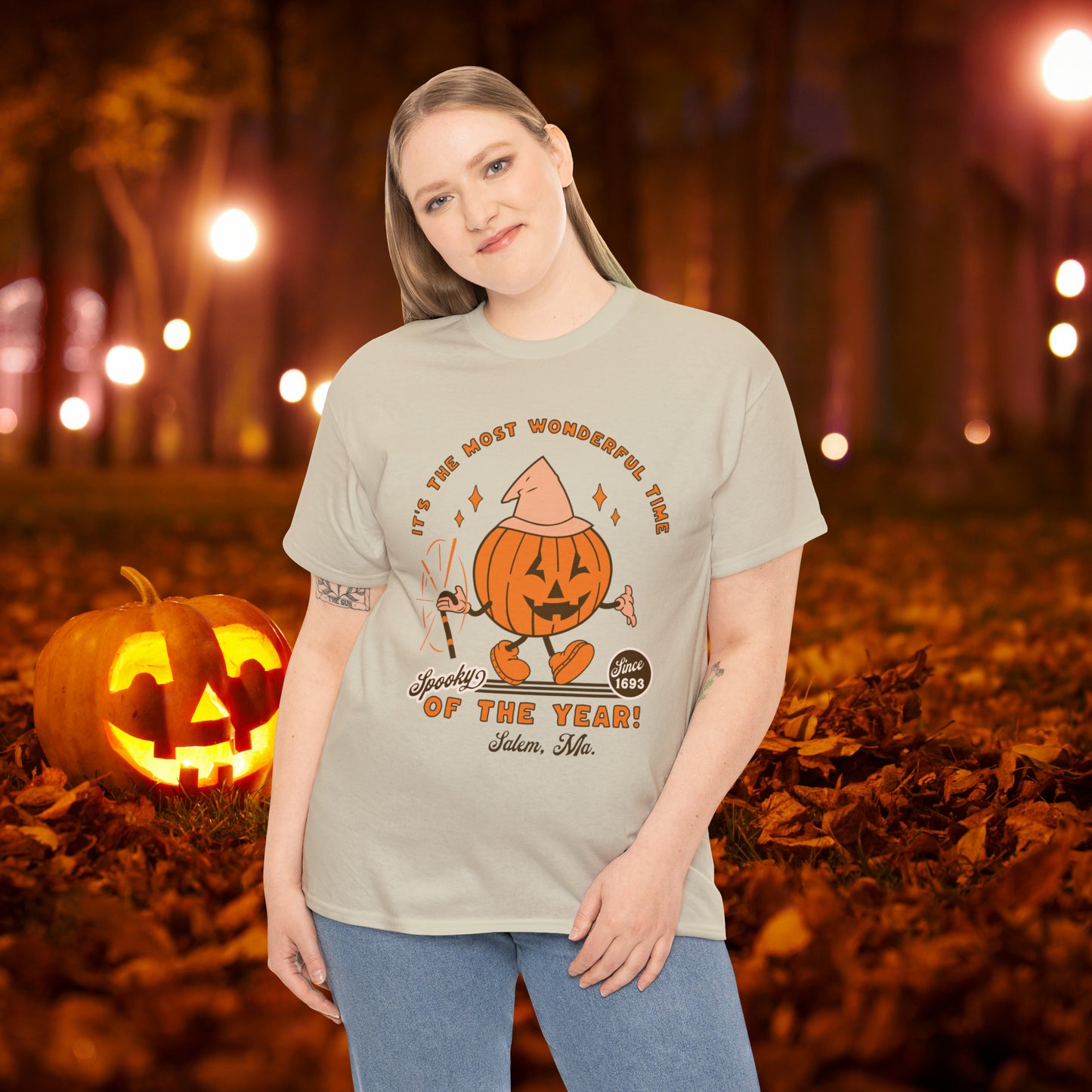 It's The Most Wonderful Time of The Year Spooky Since 1693 Salem, MA Retro Halloween Jack o Lantern Shirt