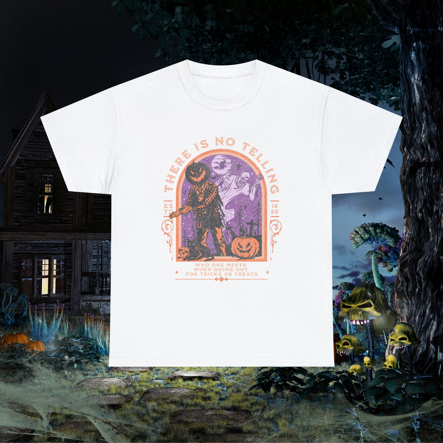 There Is No Telling Who One Meets When Going For Tricks Or Treats Pumpkinhead Spooky Halloween Shirt