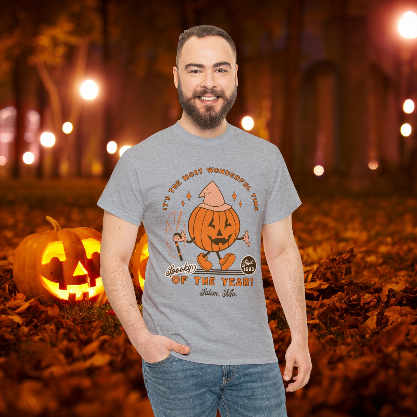 It's The Most Wonderful Time of The Year Spooky Since 1693 Salem, MA Retro Halloween Jack o Lantern Shirt