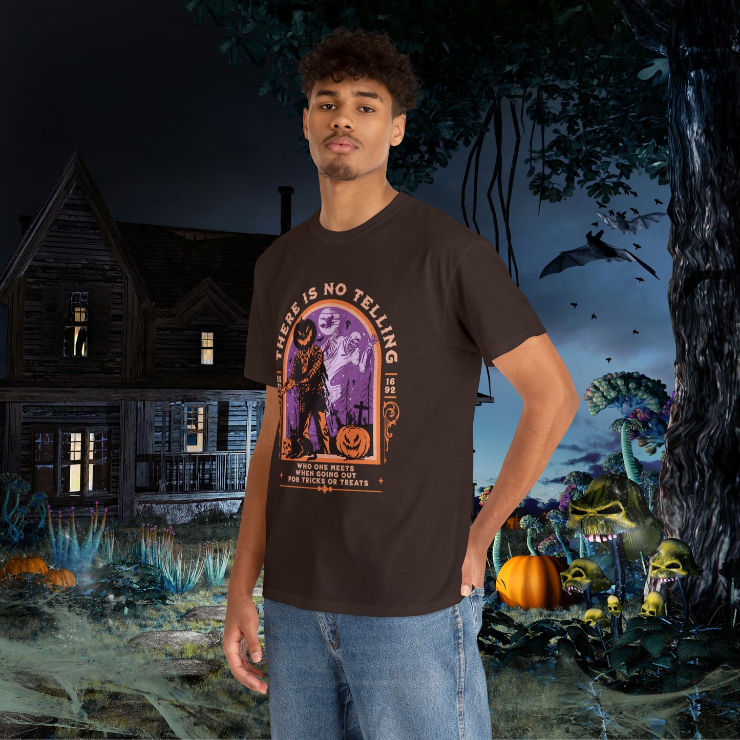 There Is No Telling Who One Meets When Going For Tricks Or Treats Pumpkinhead Spooky Halloween Shirt