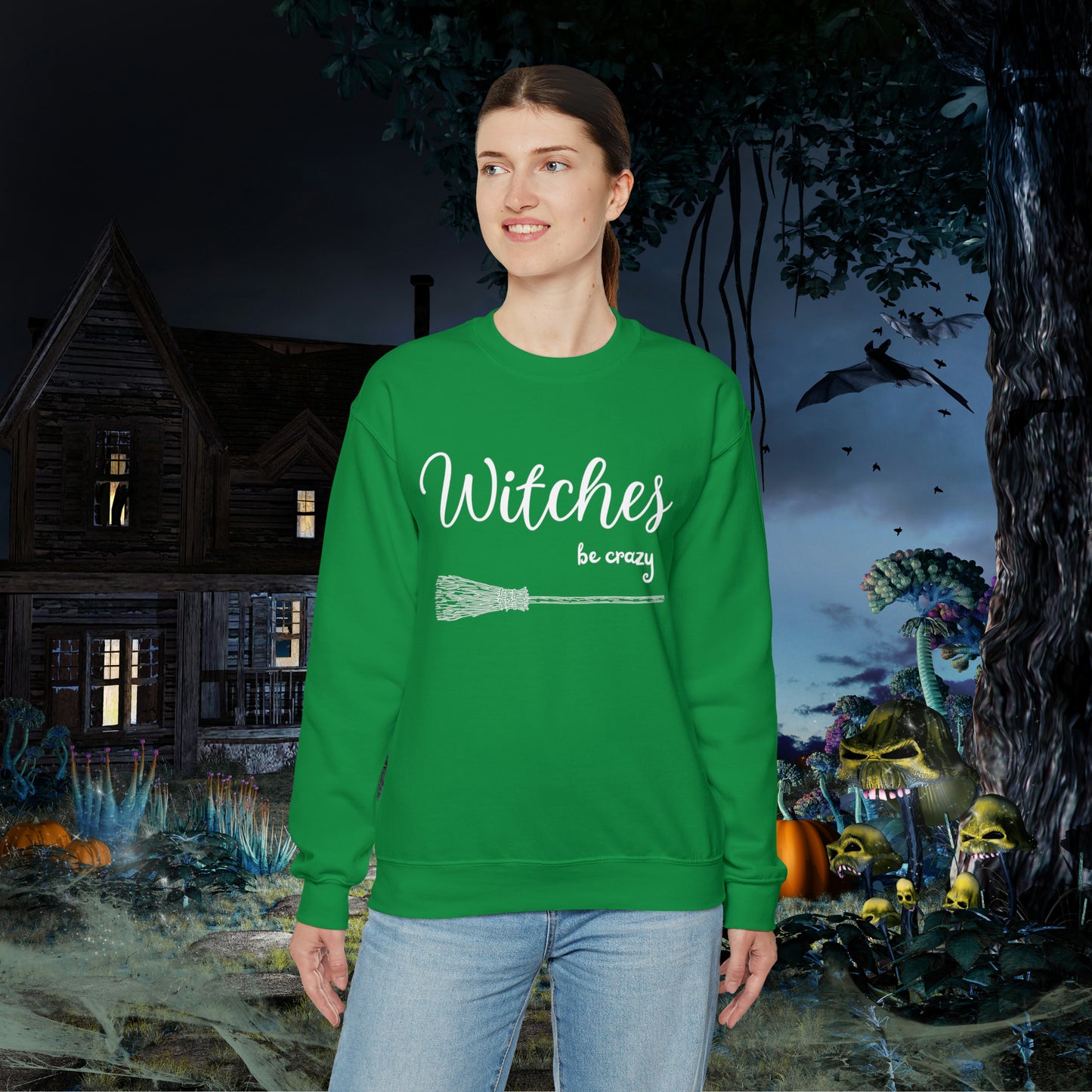 Witches Be Crazy Funny Halloween Sweatshirt