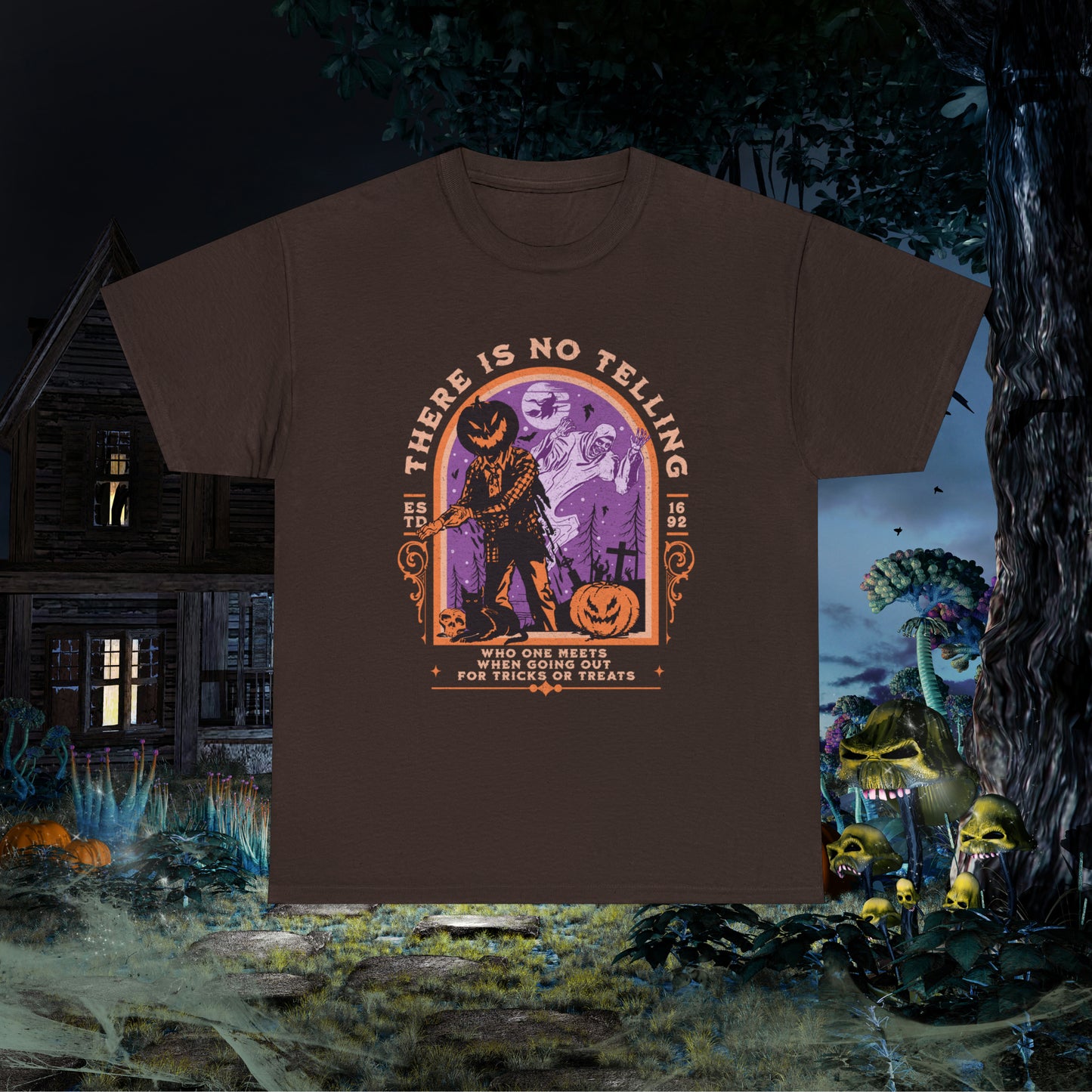 There Is No Telling Who One Meets When Going For Tricks Or Treats Pumpkinhead Spooky Halloween Shirt