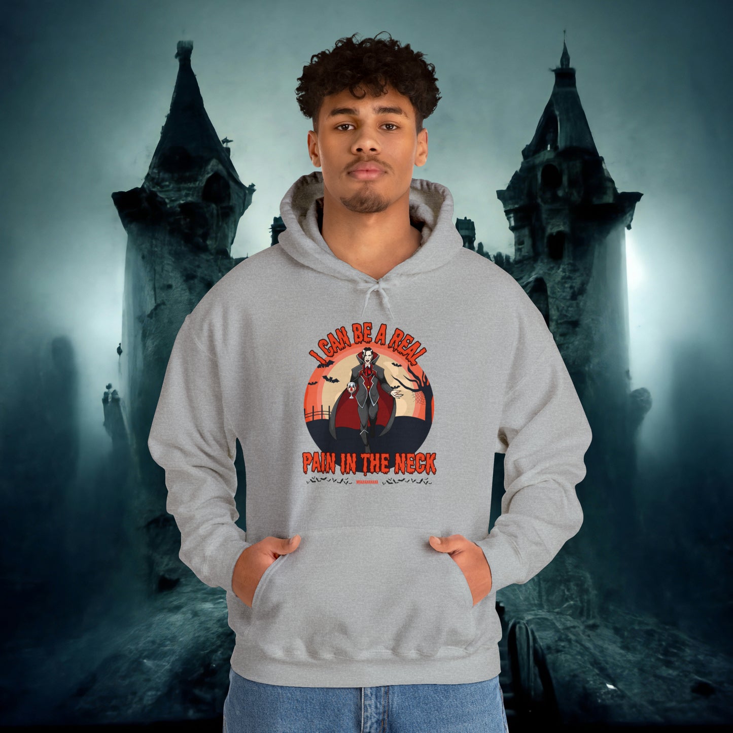 I Can Be A Real Pain In The Neck Muahahaha Vampire Dracula Funny Halloween Hoodie