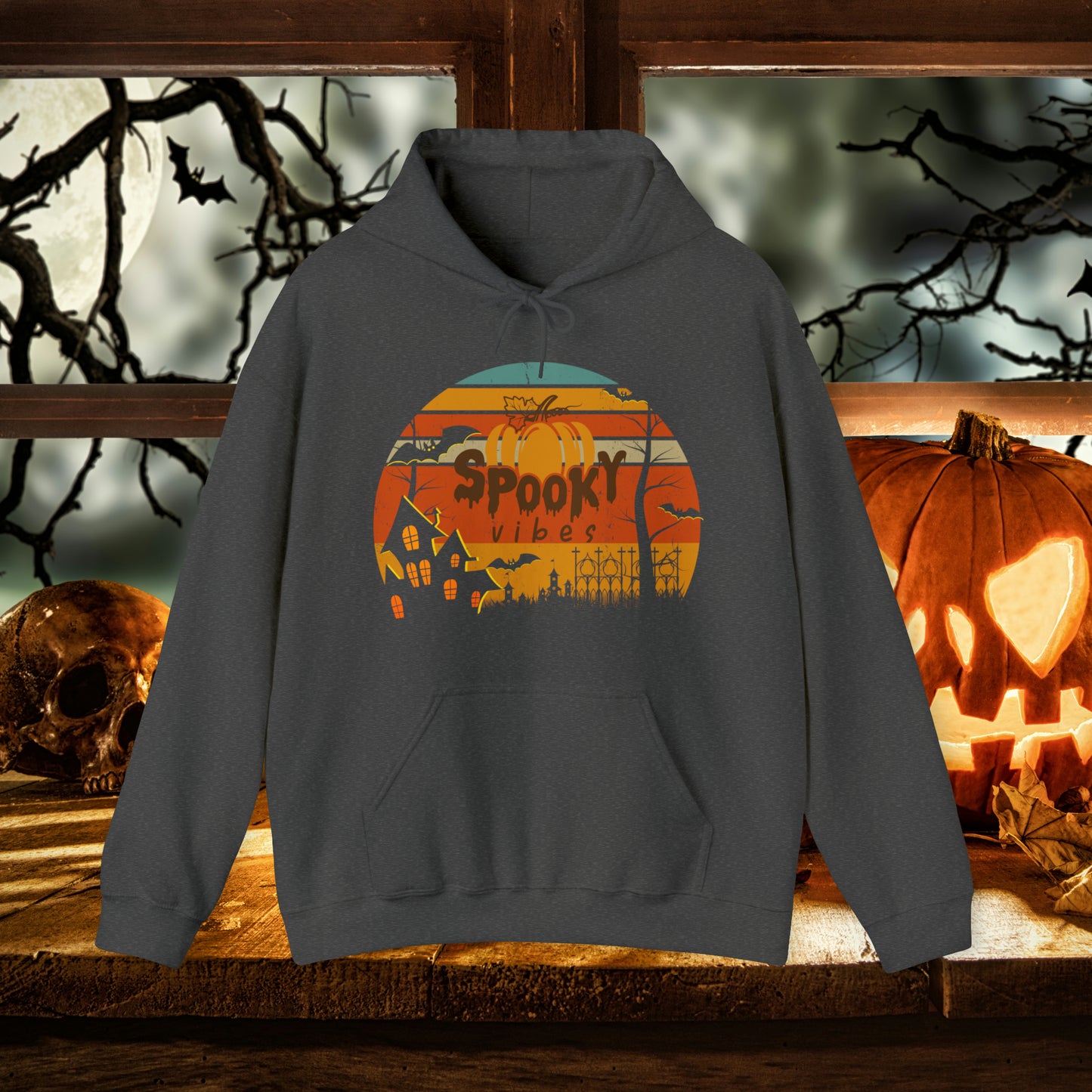 Retro Spooky Vibes Halloween Hoodie