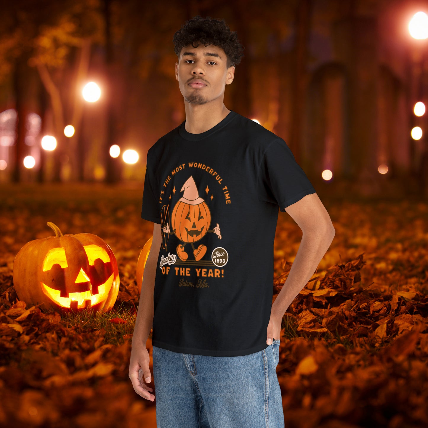 It's The Most Wonderful Time of The Year Spooky Since 1693 Salem, MA Retro Halloween Jack o Lantern Shirt