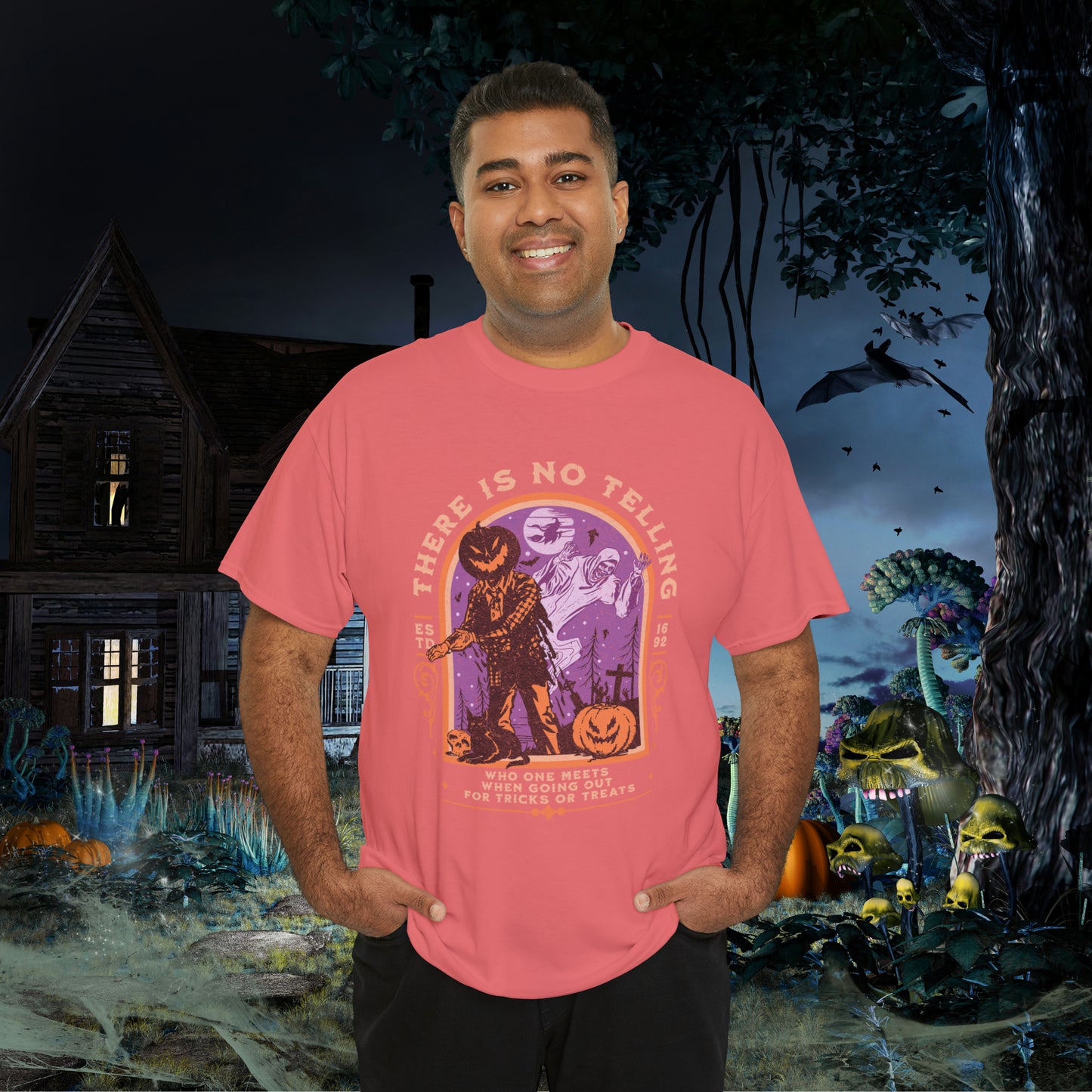 There Is No Telling Who One Meets When Going For Tricks Or Treats Pumpkinhead Spooky Halloween Shirt