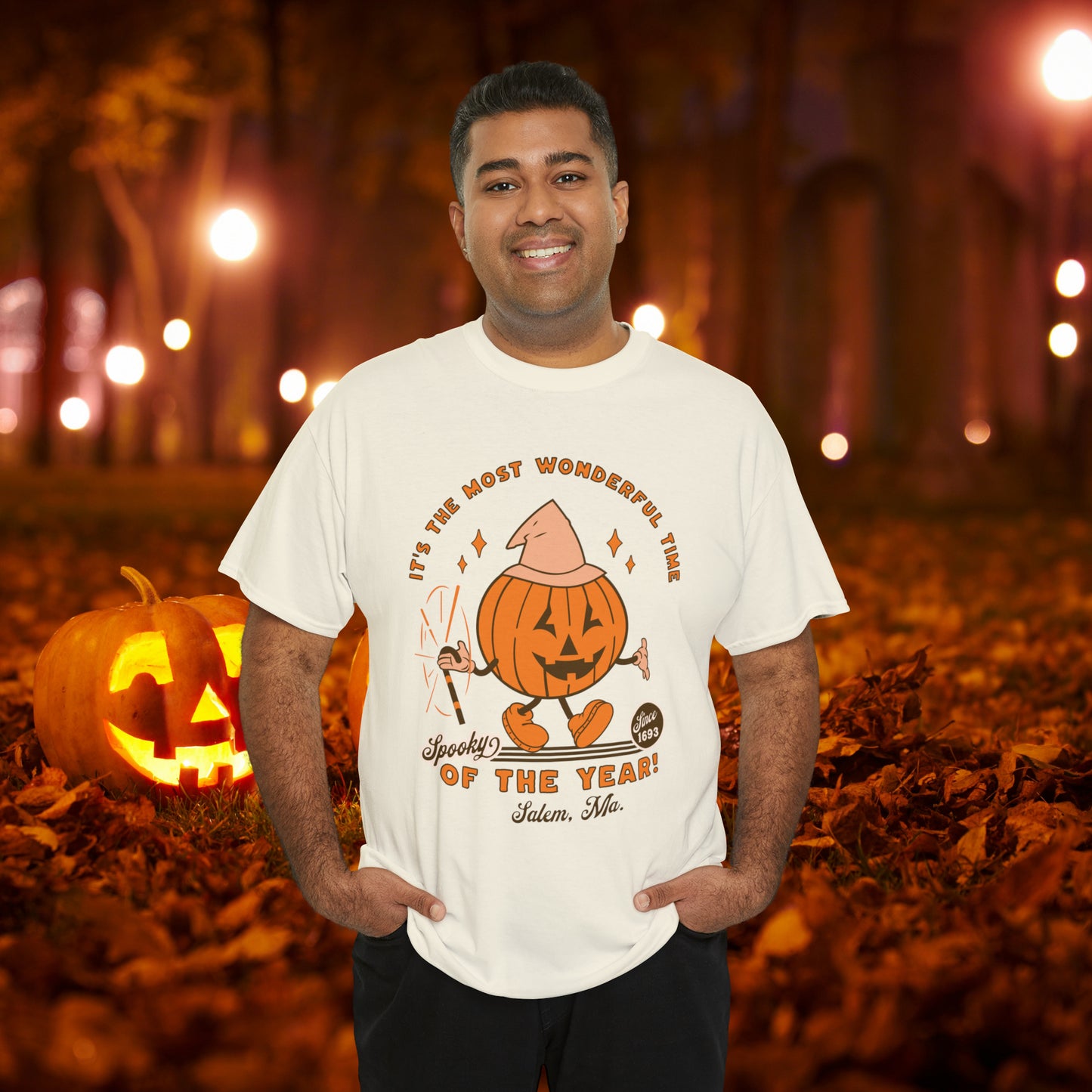 It's The Most Wonderful Time of The Year Spooky Since 1693 Salem, MA Retro Halloween Jack o Lantern Shirt