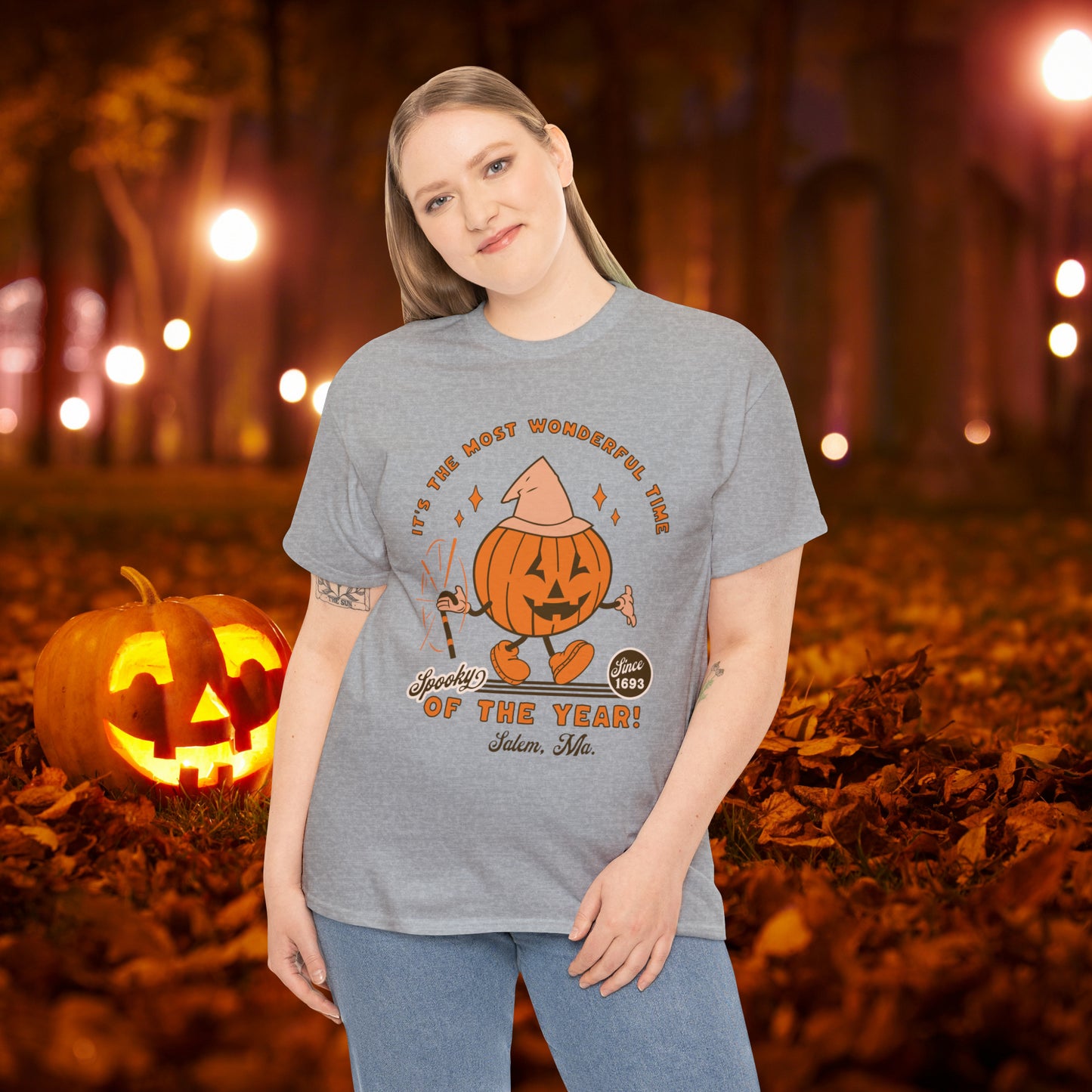 It's The Most Wonderful Time of The Year Spooky Since 1693 Salem, MA Retro Halloween Jack o Lantern Shirt