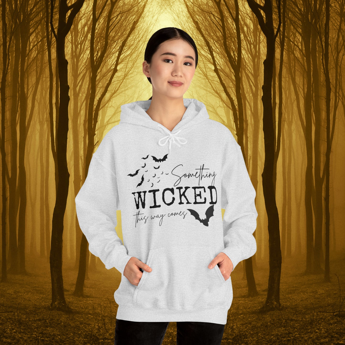 Something Wicked This Way Comes Spooky Hooded Sweatshirt