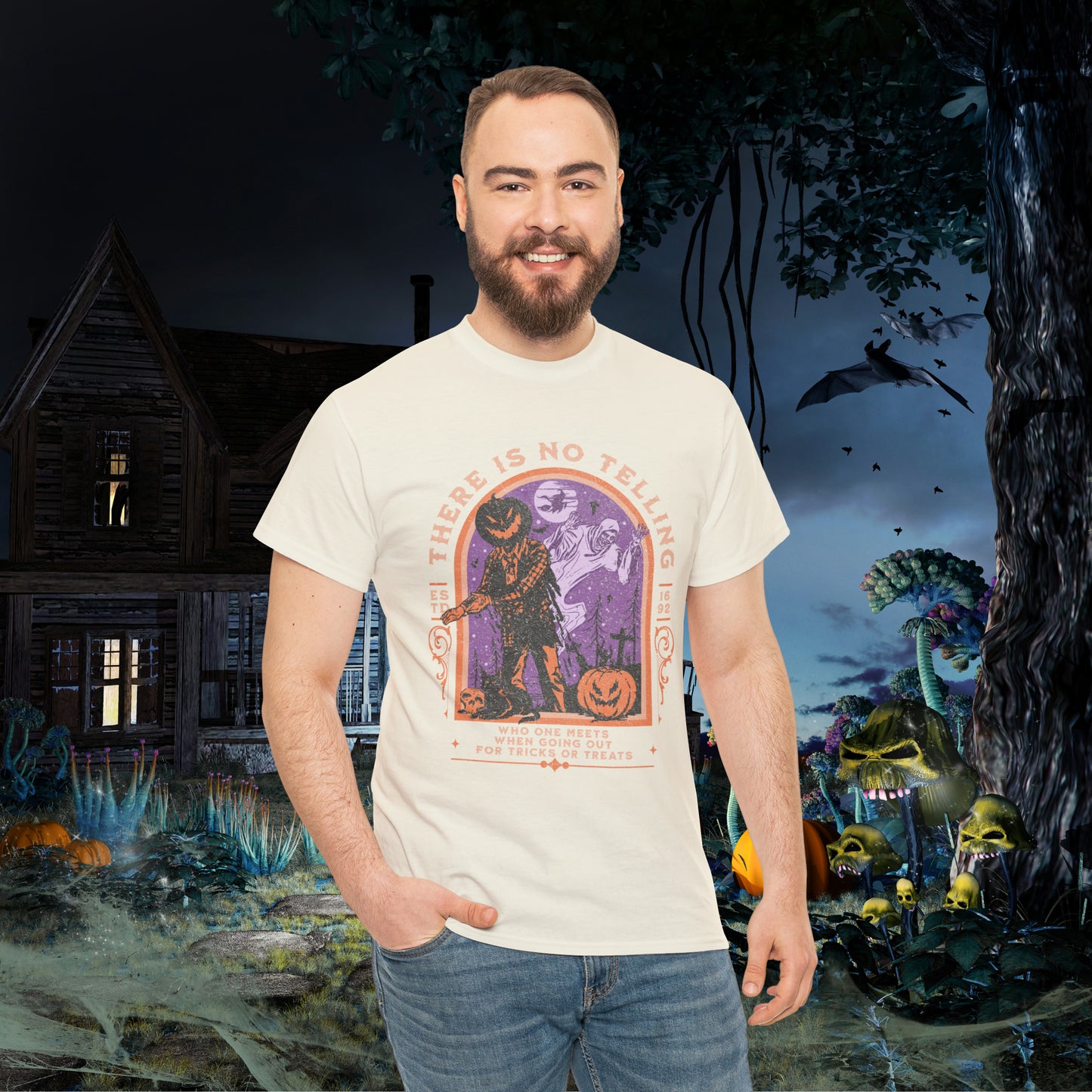 There Is No Telling Who One Meets When Going For Tricks Or Treats Pumpkinhead Spooky Halloween Shirt