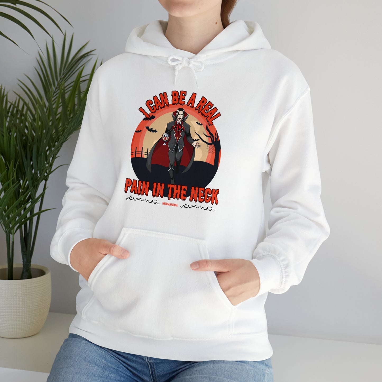 I Can Be A Real Pain In The Neck Muahahaha Vampire Dracula Funny Halloween Hoodie