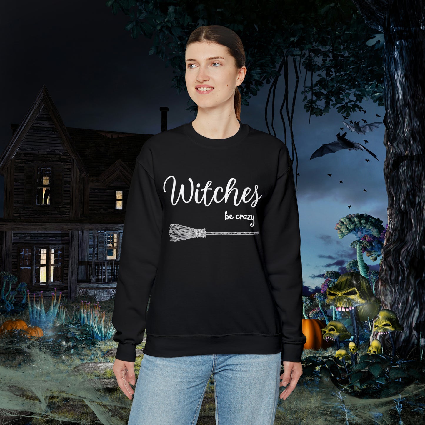 Witches Be Crazy Funny Halloween Sweatshirt