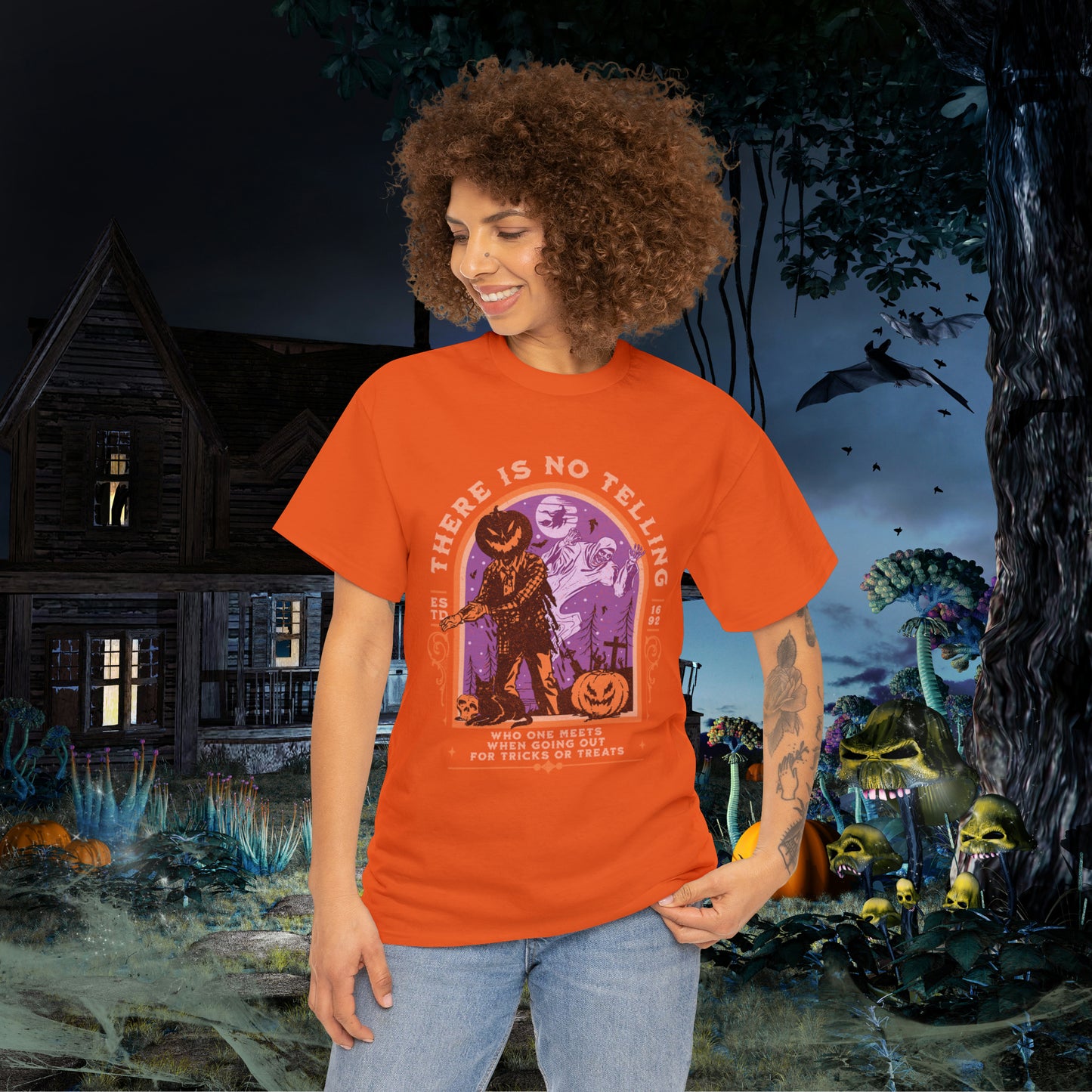 There Is No Telling Who One Meets When Going For Tricks Or Treats Pumpkinhead Spooky Halloween Shirt