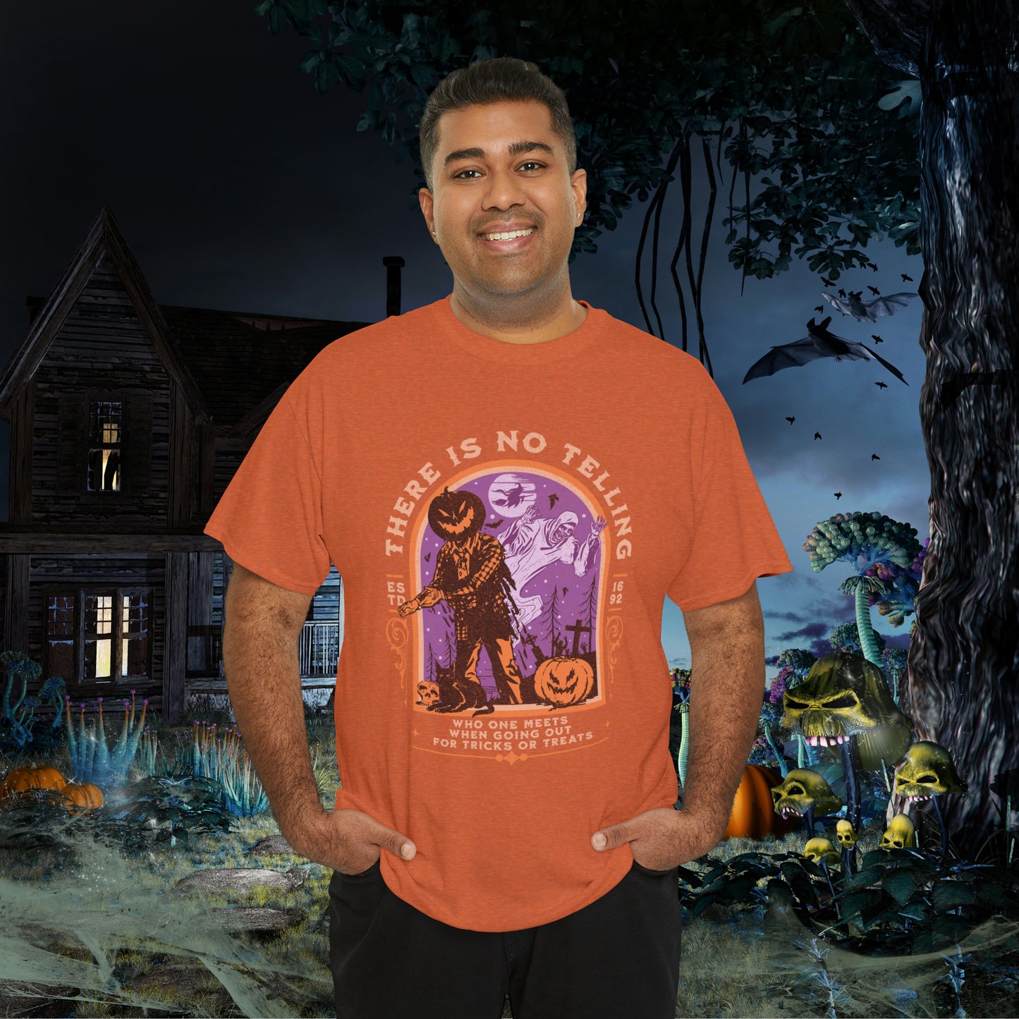 There Is No Telling Who One Meets When Going For Tricks Or Treats Pumpkinhead Spooky Halloween Shirt