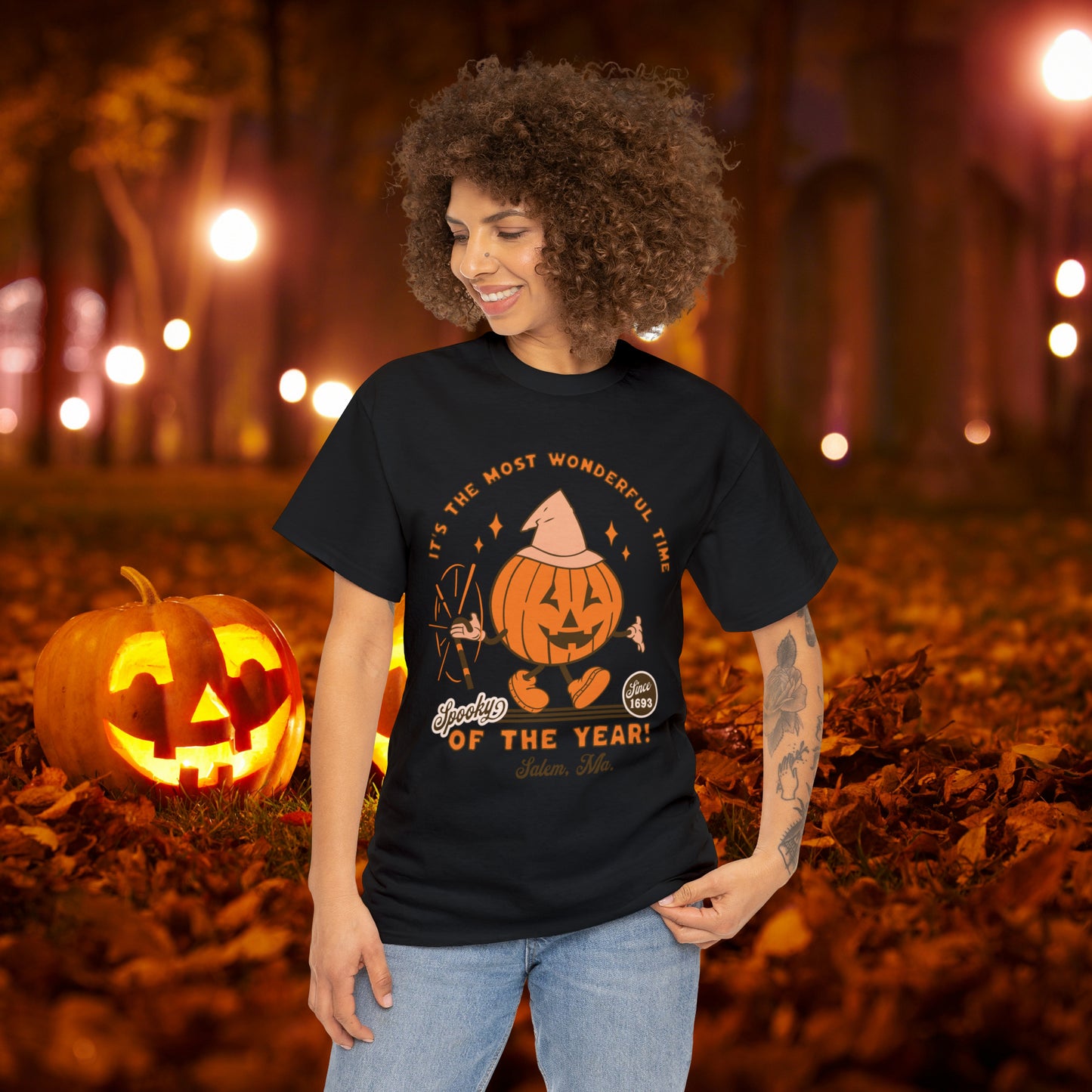 It's The Most Wonderful Time of The Year Spooky Since 1693 Salem, MA Retro Halloween Jack o Lantern Shirt