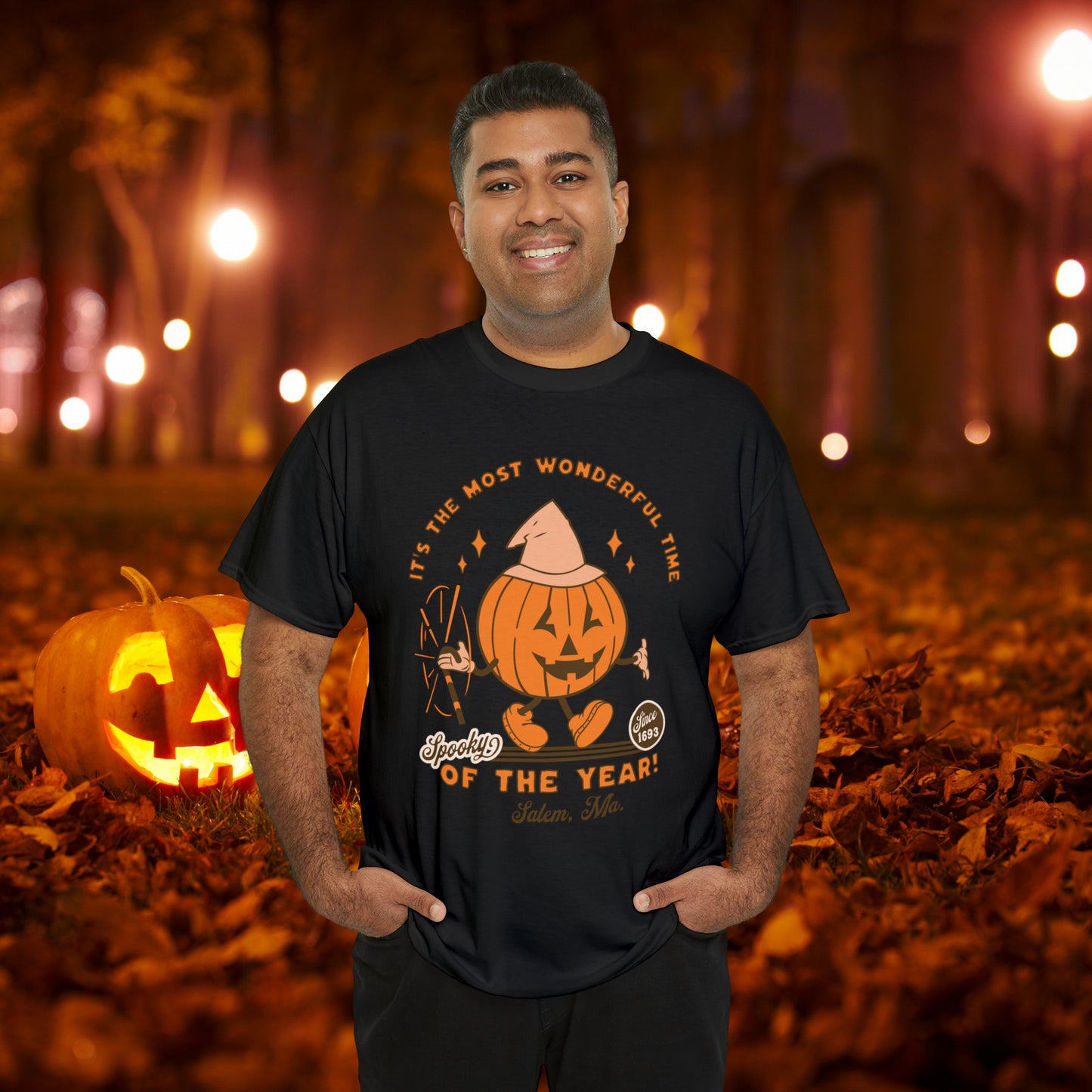 It's The Most Wonderful Time of The Year Spooky Since 1693 Salem, MA Retro Halloween Jack o Lantern Shirt