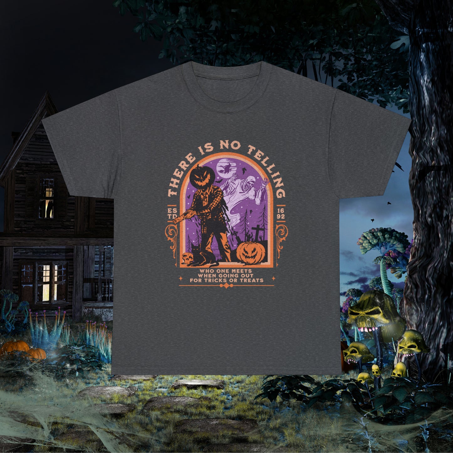 There Is No Telling Who One Meets When Going For Tricks Or Treats Pumpkinhead Spooky Halloween Shirt