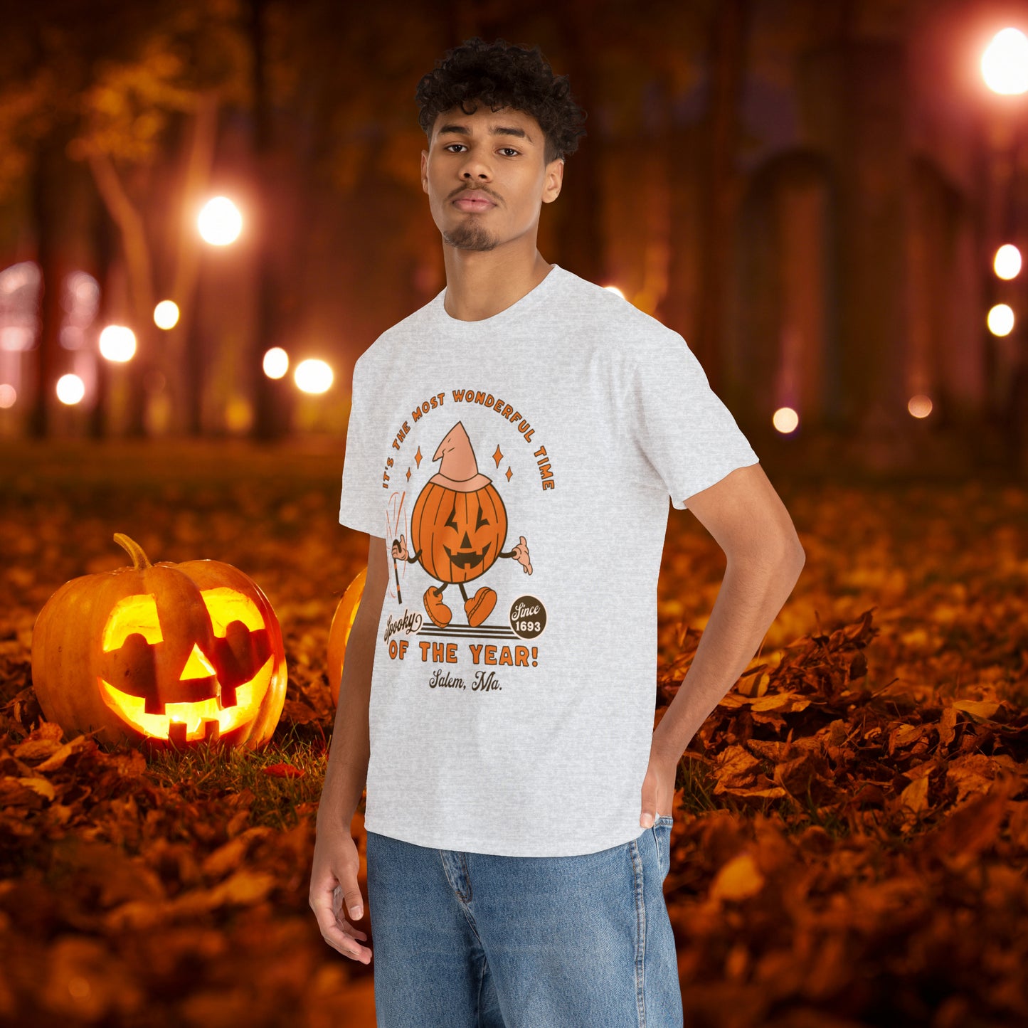 It's The Most Wonderful Time of The Year Spooky Since 1693 Salem, MA Retro Halloween Jack o Lantern Shirt