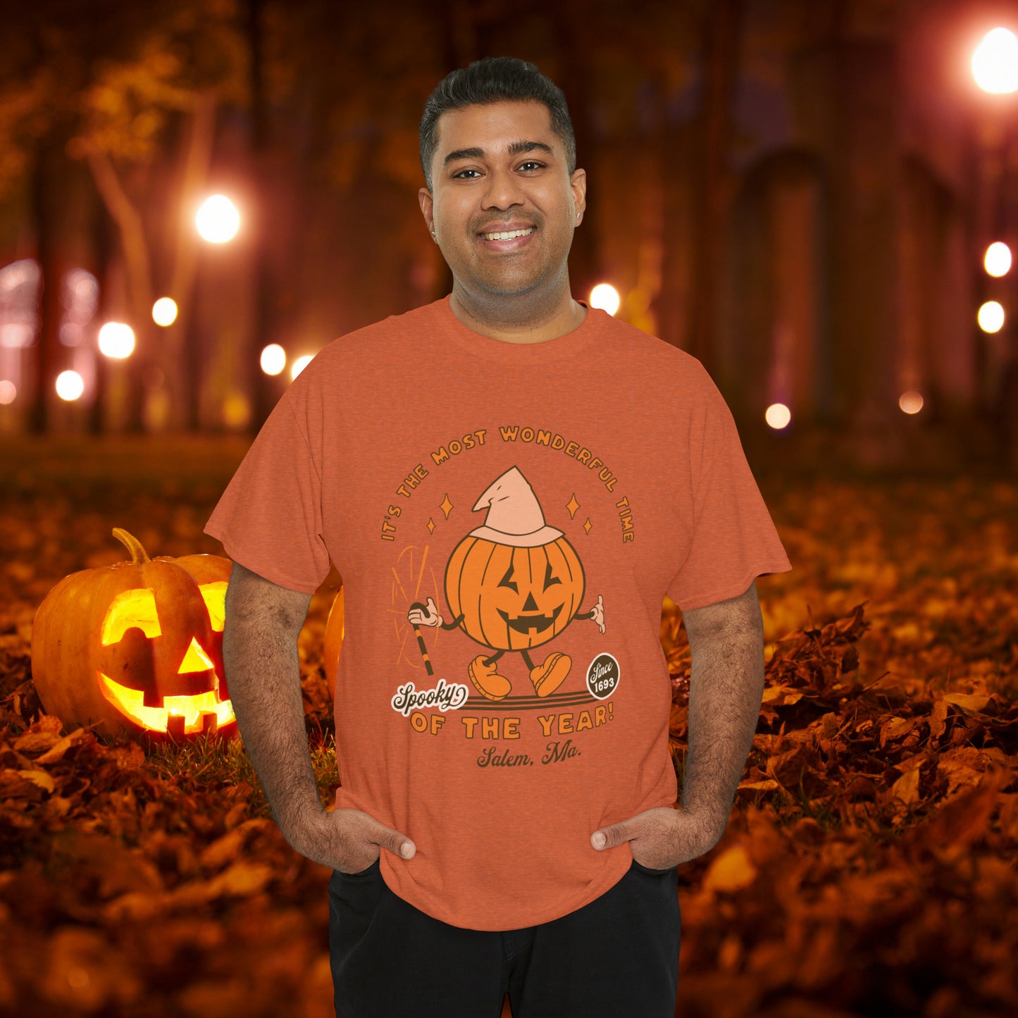 It's The Most Wonderful Time of The Year Spooky Since 1693 Salem, MA Retro Halloween Jack o Lantern Shirt