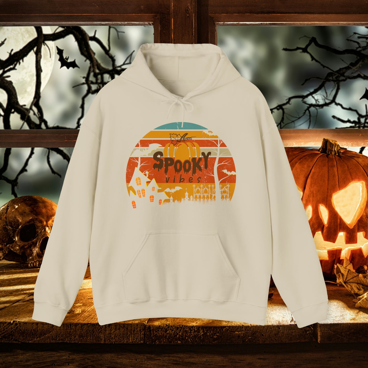 Retro Spooky Vibes Halloween Hoodie