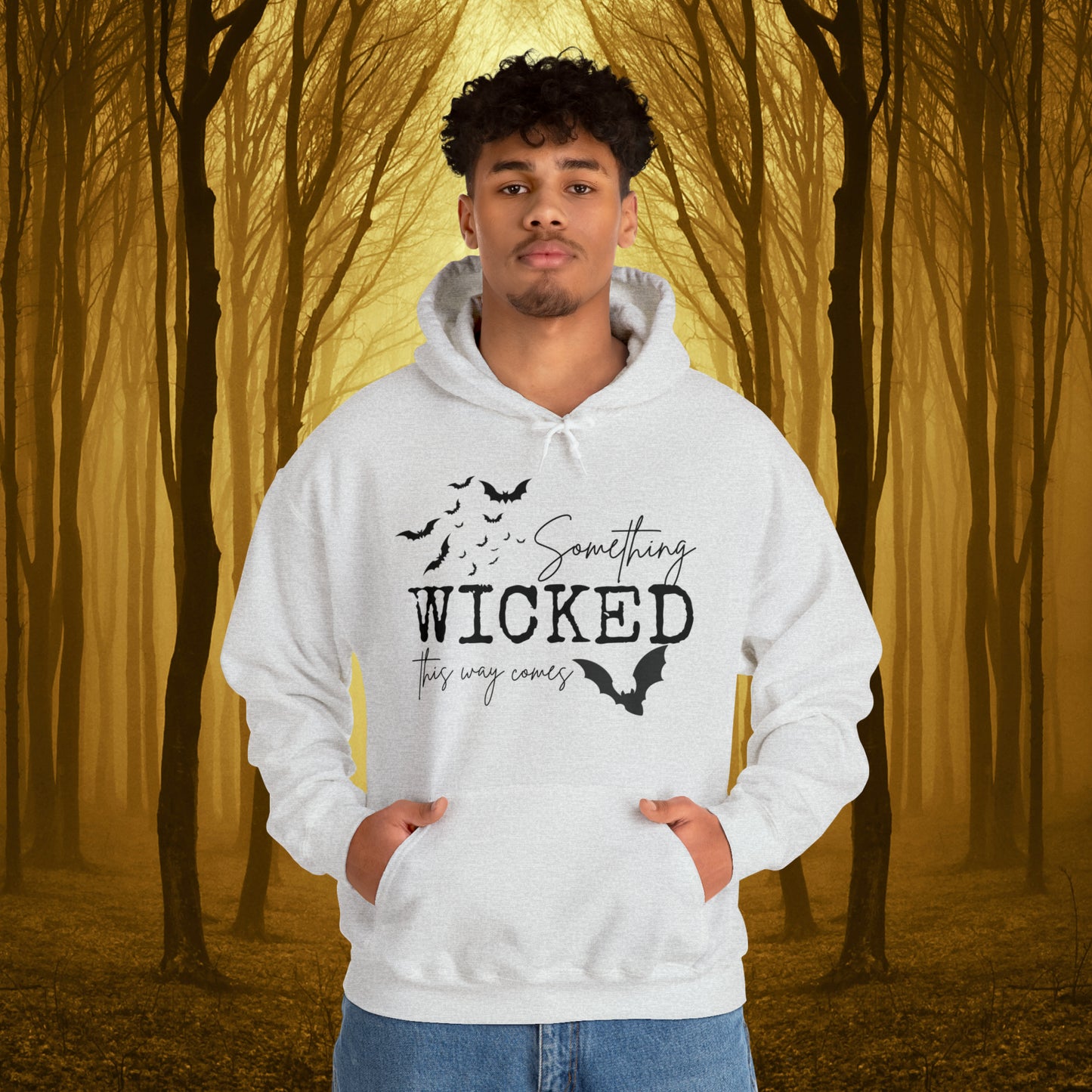 Something Wicked This Way Comes Spooky Hooded Sweatshirt