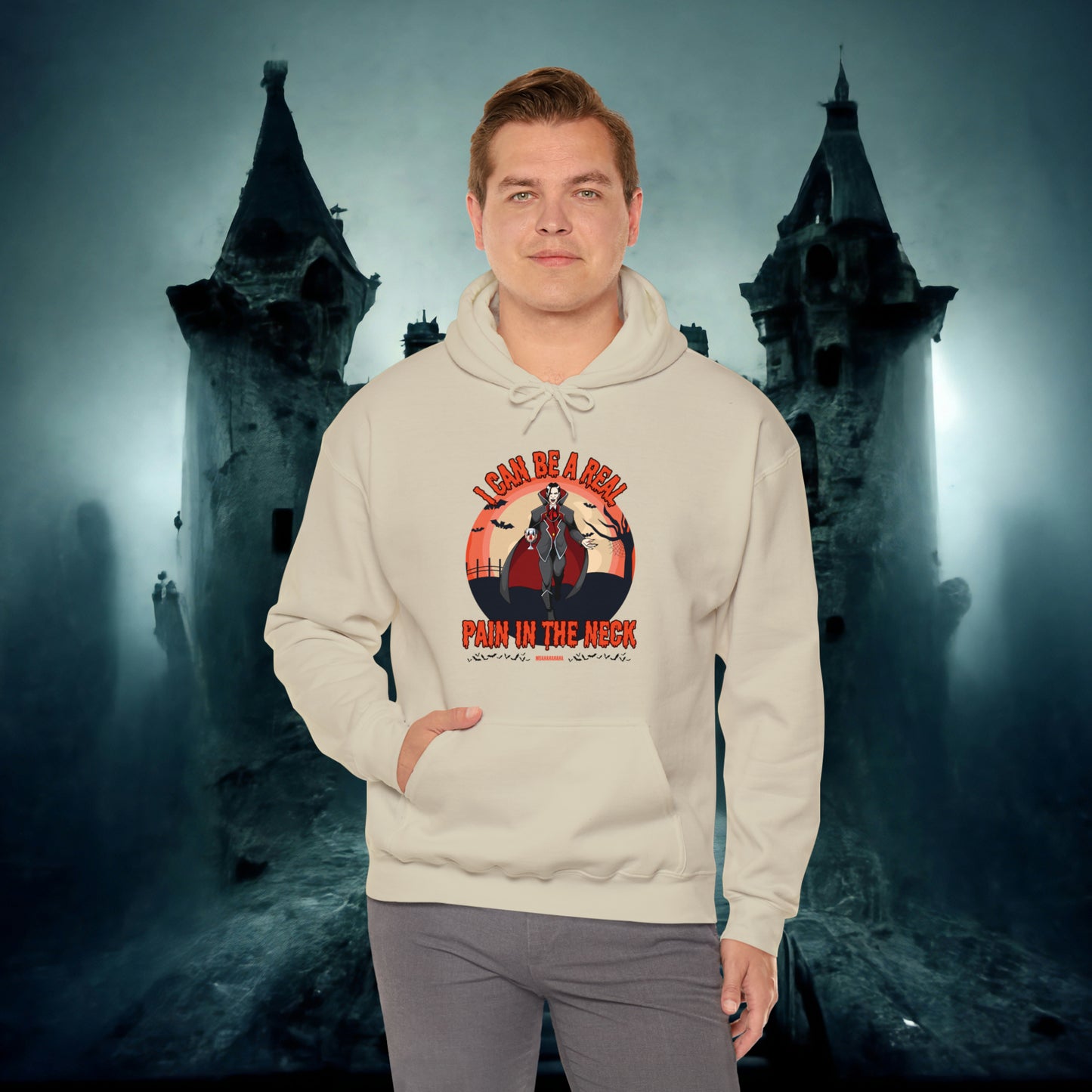 I Can Be A Real Pain In The Neck Muahahaha Vampire Dracula Funny Halloween Hoodie