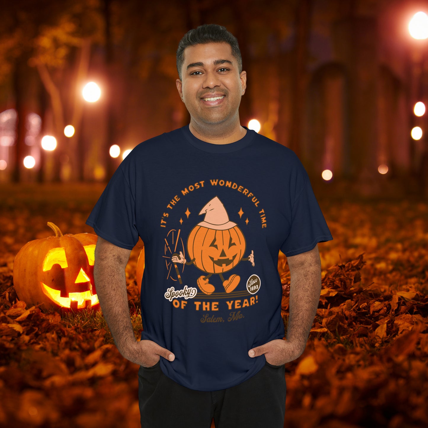 It's The Most Wonderful Time of The Year Spooky Since 1693 Salem, MA Retro Halloween Jack o Lantern Shirt