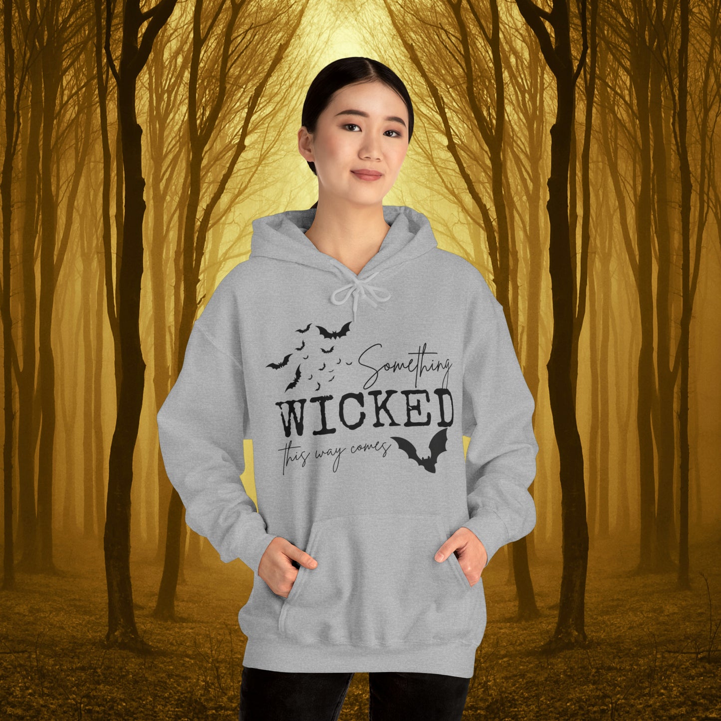 Something Wicked This Way Comes Spooky Hooded Sweatshirt