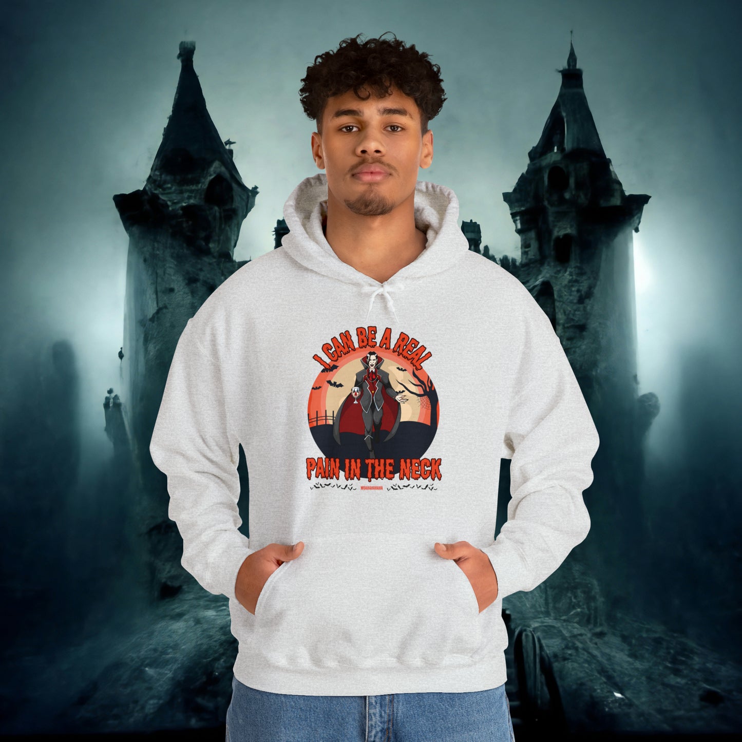 I Can Be A Real Pain In The Neck Muahahaha Vampire Dracula Funny Halloween Hoodie