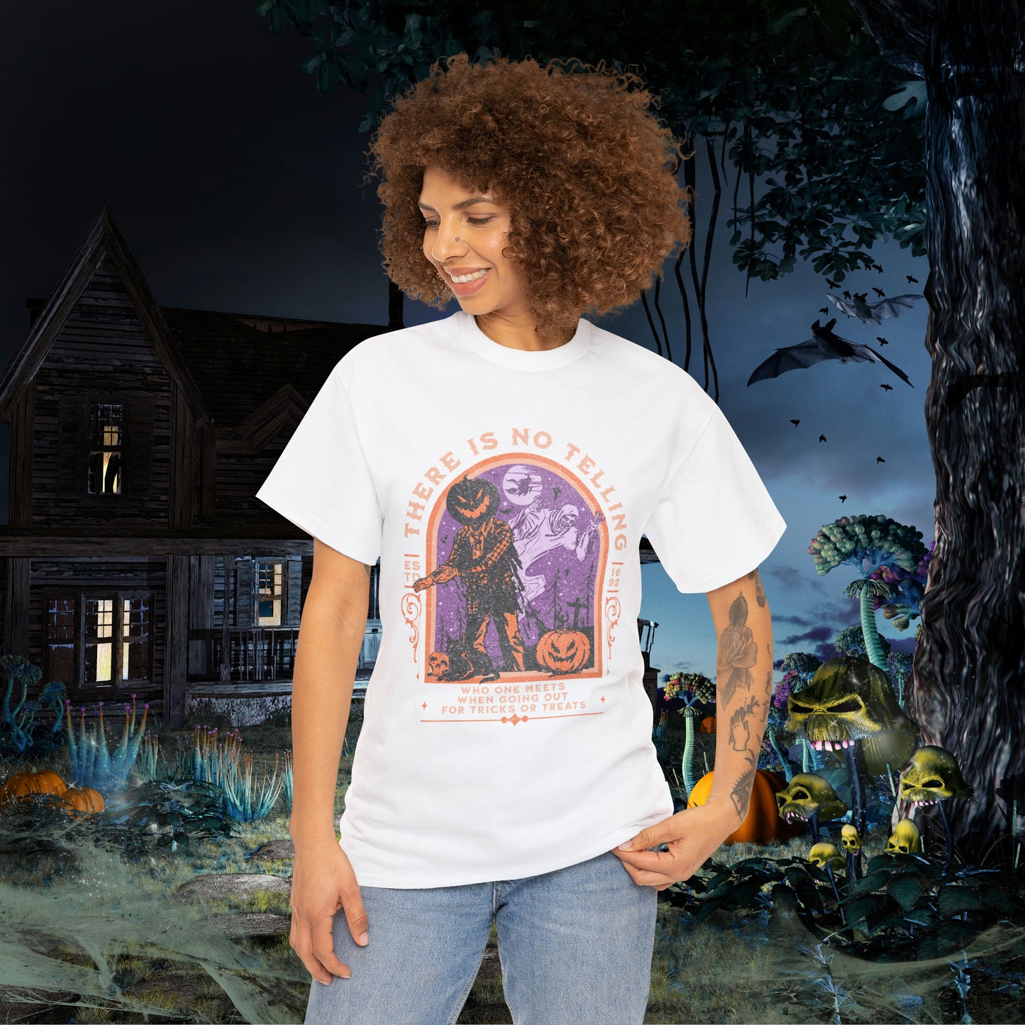 There Is No Telling Who One Meets When Going For Tricks Or Treats Pumpkinhead Spooky Halloween Shirt