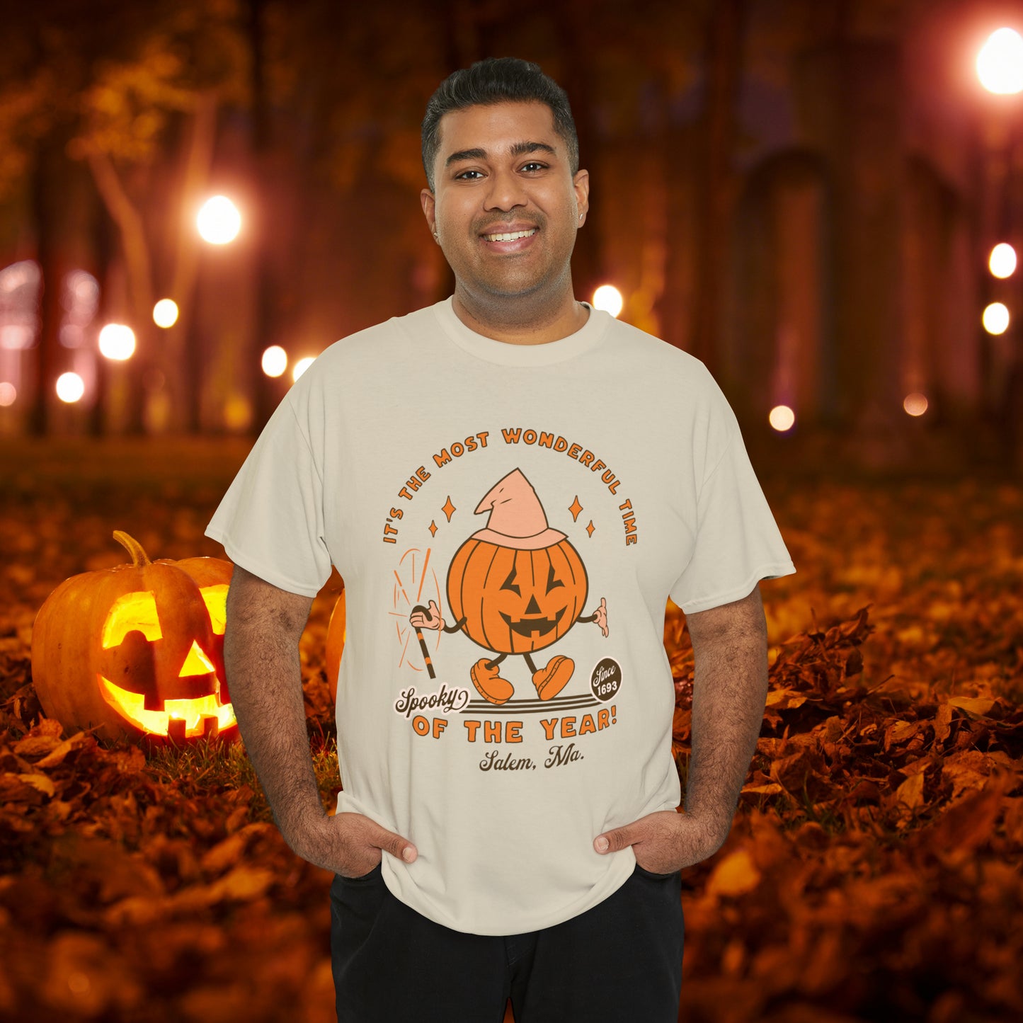 It's The Most Wonderful Time of The Year Spooky Since 1693 Salem, MA Retro Halloween Jack o Lantern Shirt