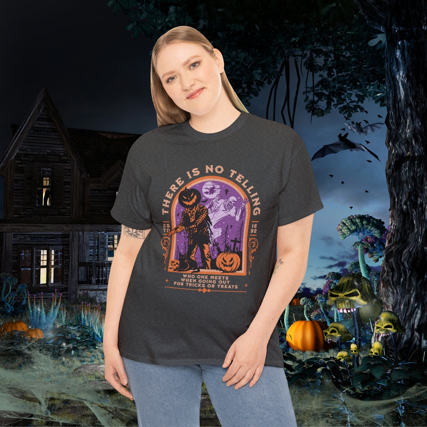 There Is No Telling Who One Meets When Going For Tricks Or Treats Pumpkinhead Spooky Halloween Shirt