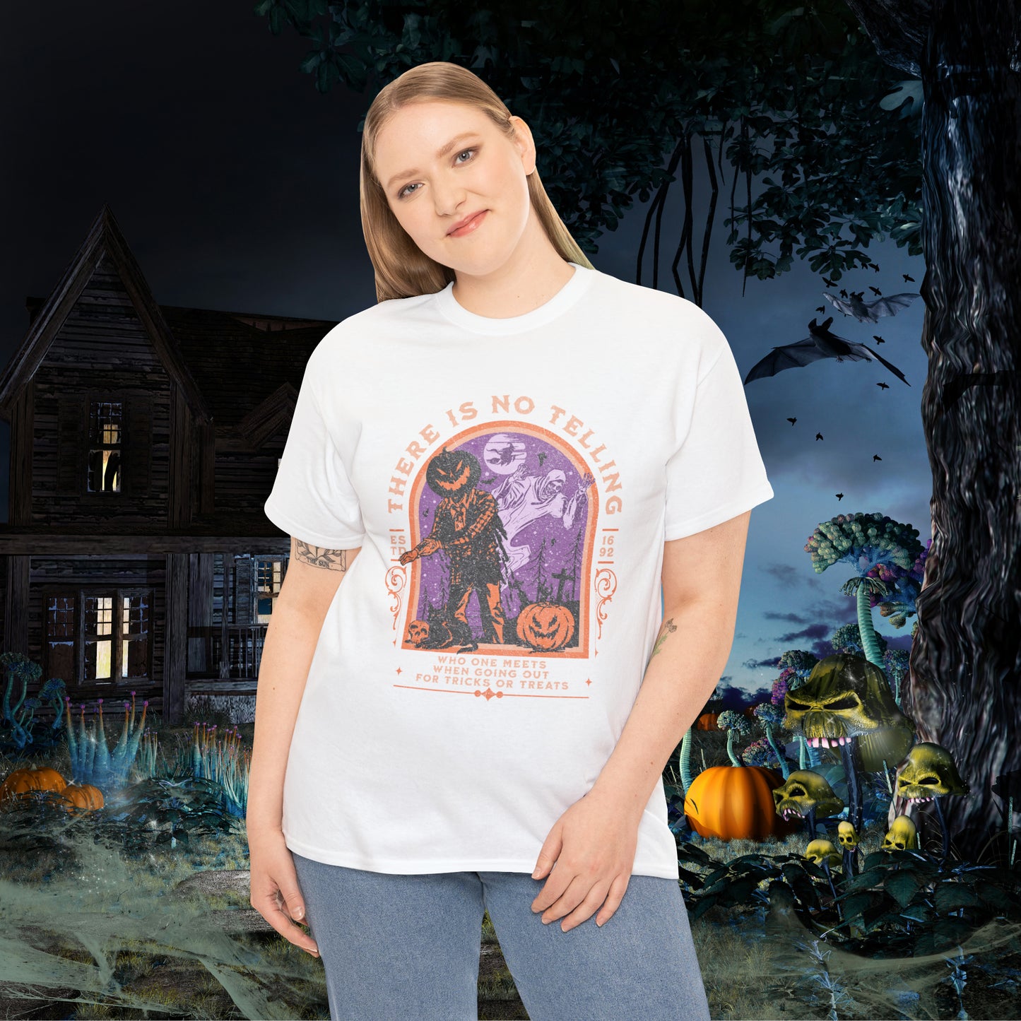 There Is No Telling Who One Meets When Going For Tricks Or Treats Pumpkinhead Spooky Halloween Shirt