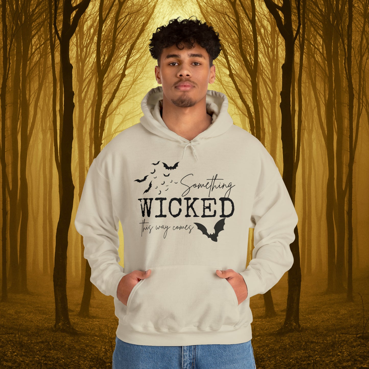 Something Wicked This Way Comes Spooky Hooded Sweatshirt