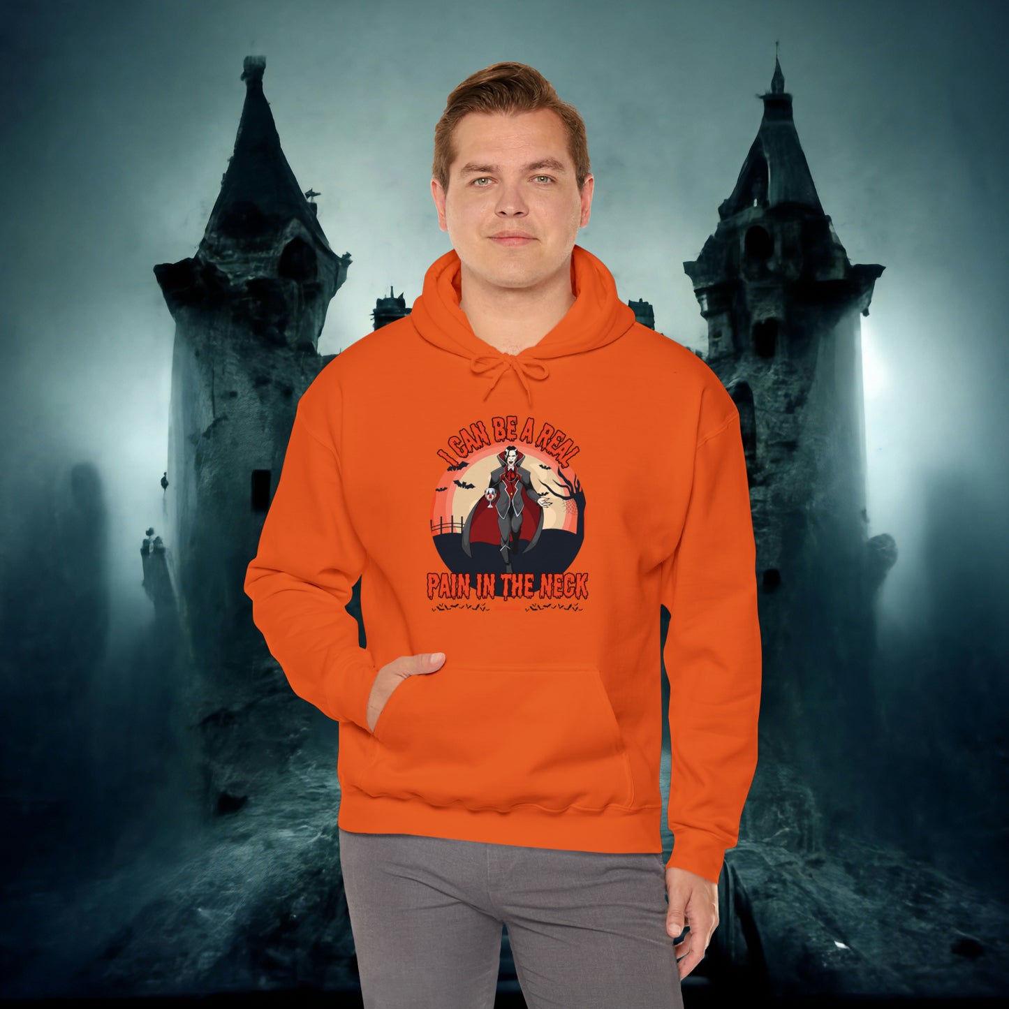 I Can Be A Real Pain In The Neck Muahahaha Vampire Dracula Funny Halloween Hoodie