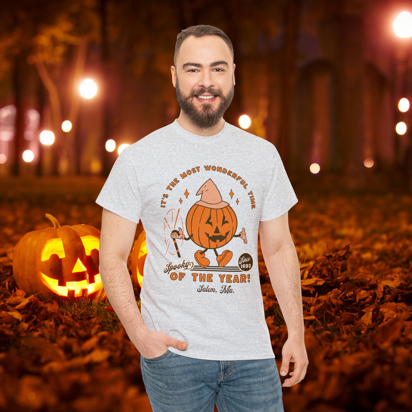 It's The Most Wonderful Time of The Year Spooky Since 1693 Salem, MA Retro Halloween Jack o Lantern Shirt